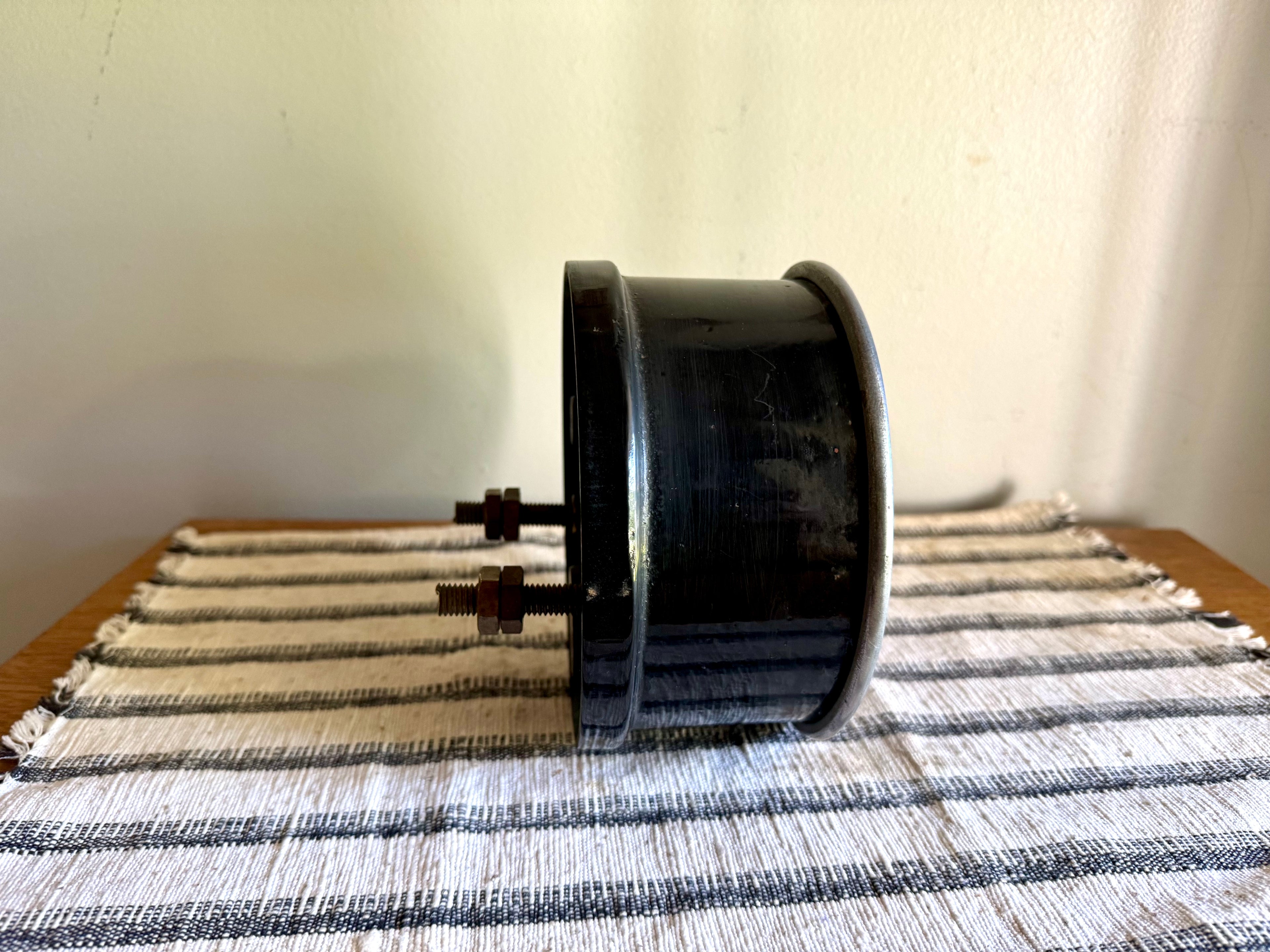 Antique Reliance Instrument Co. Amp Meter | Reliance Type W Ampere Gauge | Reliance Instrument Co. Factory Gauge | Large Round AMP Gauge