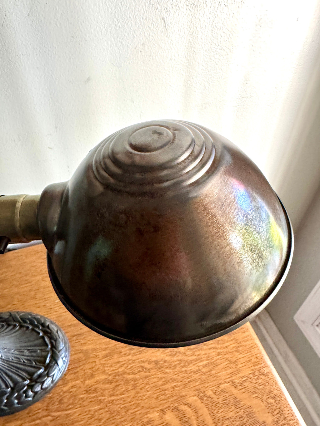Vintage Raw Metal Goose Neck Lamp | Industrial Adjustable Desk Lamp | Distressed Cast Iron Desk Lamp | Distressed Metal Desk Lamp | Rustic Desk Lamp (Copy)