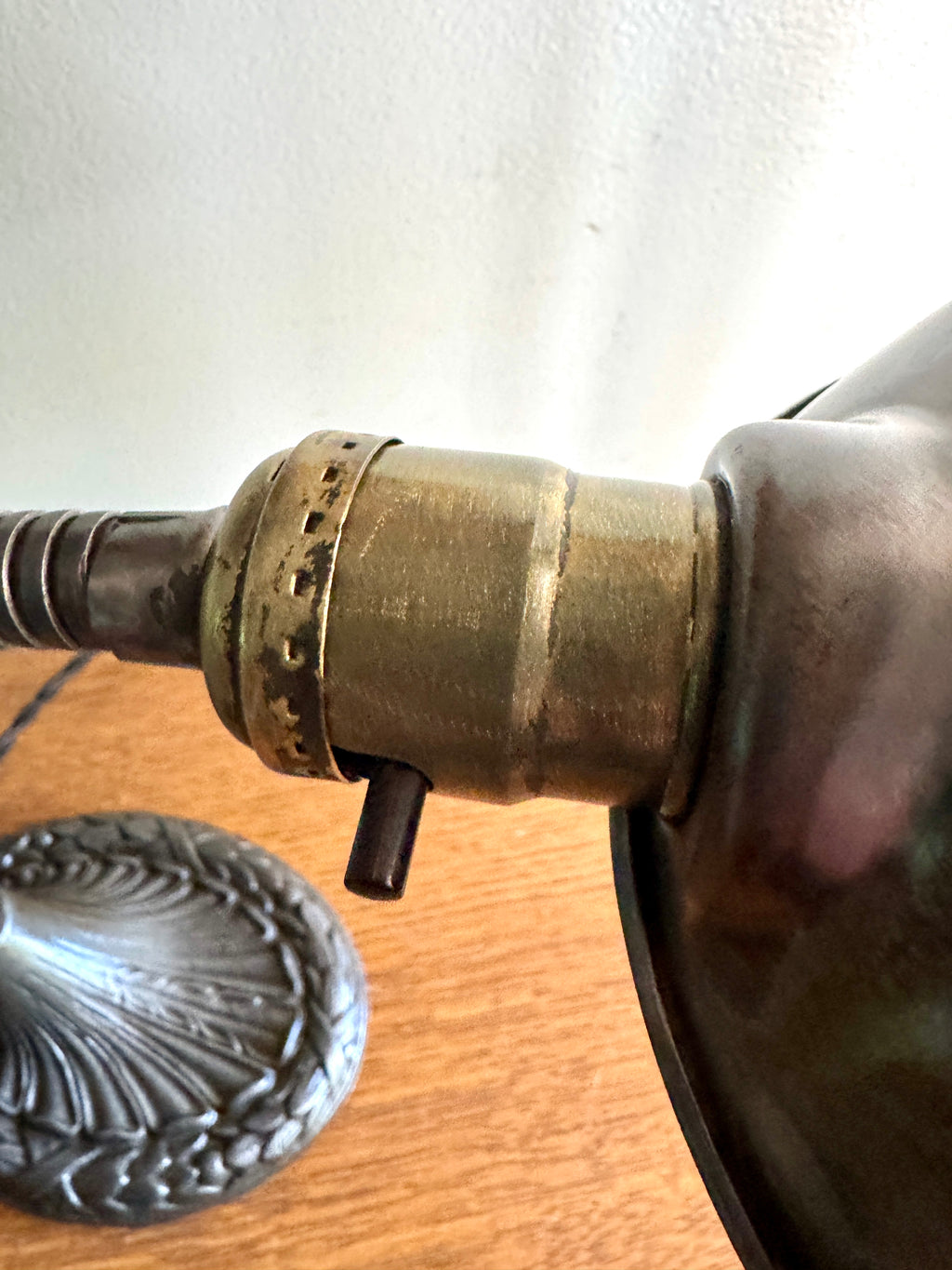 Vintage Raw Metal Goose Neck Lamp | Industrial Adjustable Desk Lamp | Distressed Cast Iron Desk Lamp | Distressed Metal Desk Lamp | Rustic Desk Lamp (Copy)