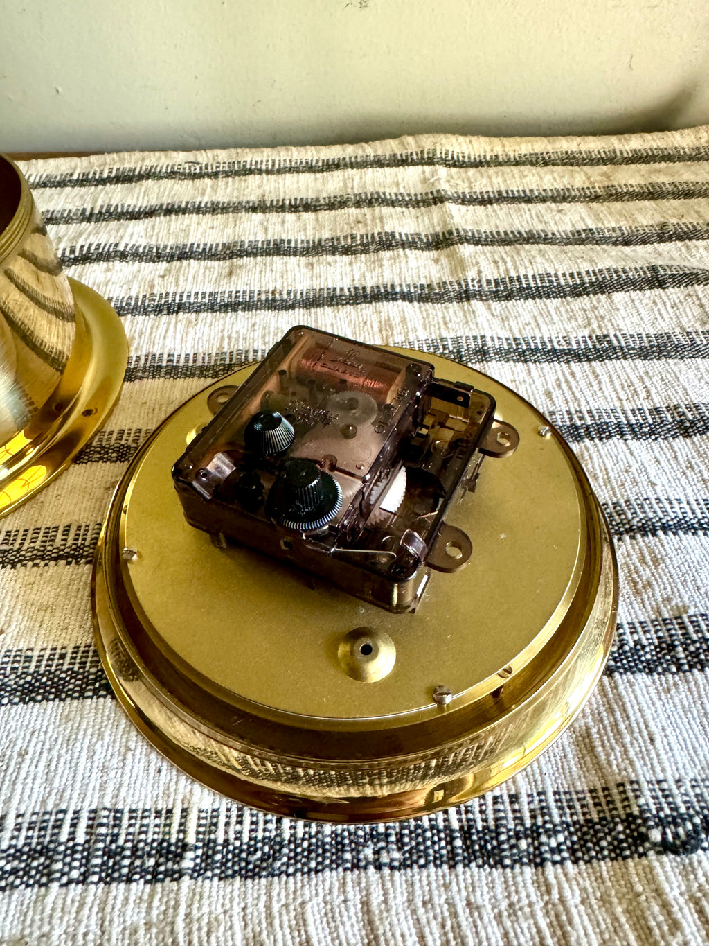 Vintage Weems and Plath Tide Clock | Weems & Plath Time and Tide Clock | Brass Nautical Tide Clock | West German Brass Round Tide Clock