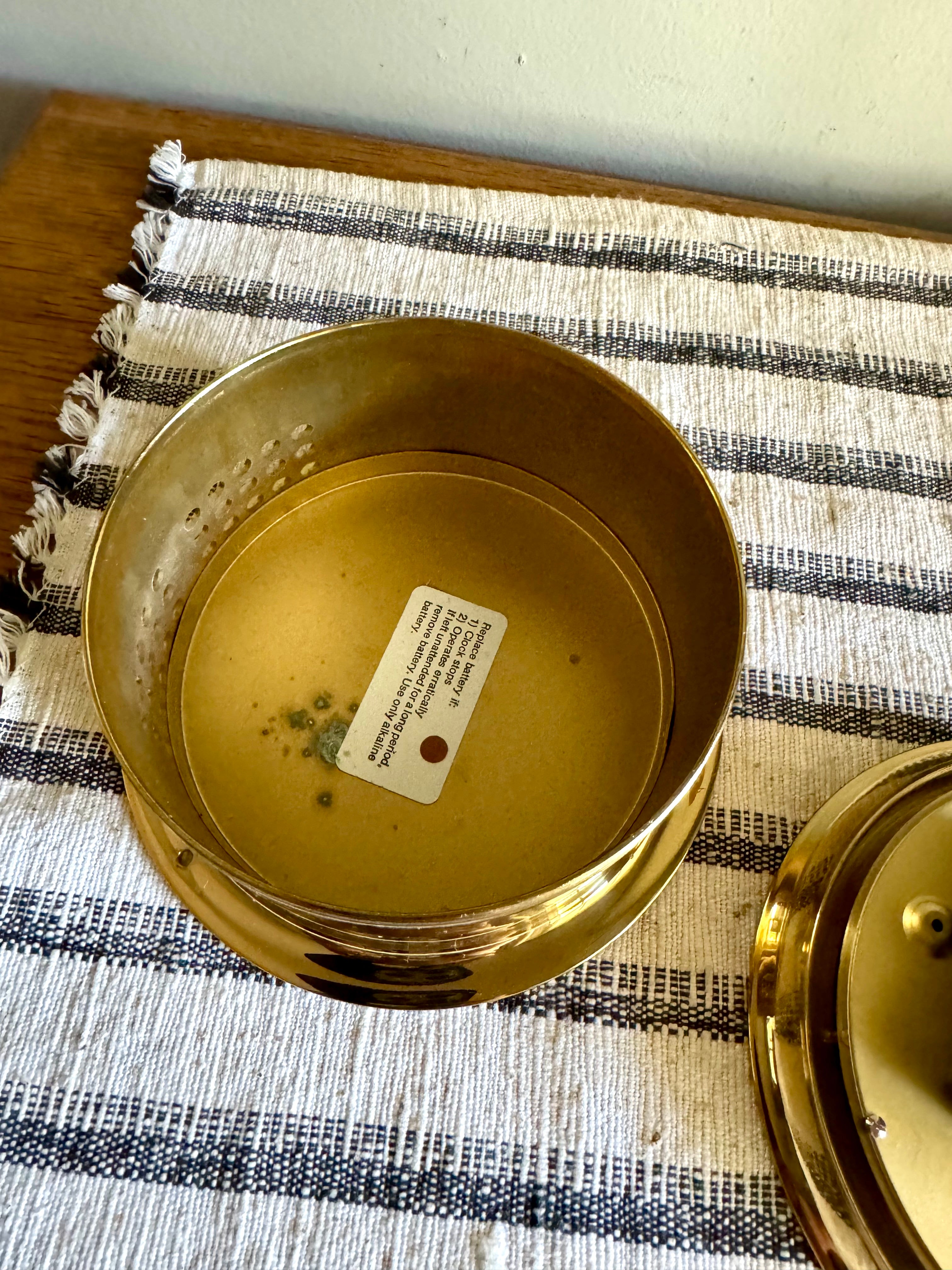 Vintage Weems and Plath Tide Clock | Weems & Plath Time and Tide Clock | Brass Nautical Tide Clock | West German Brass Round Tide Clock