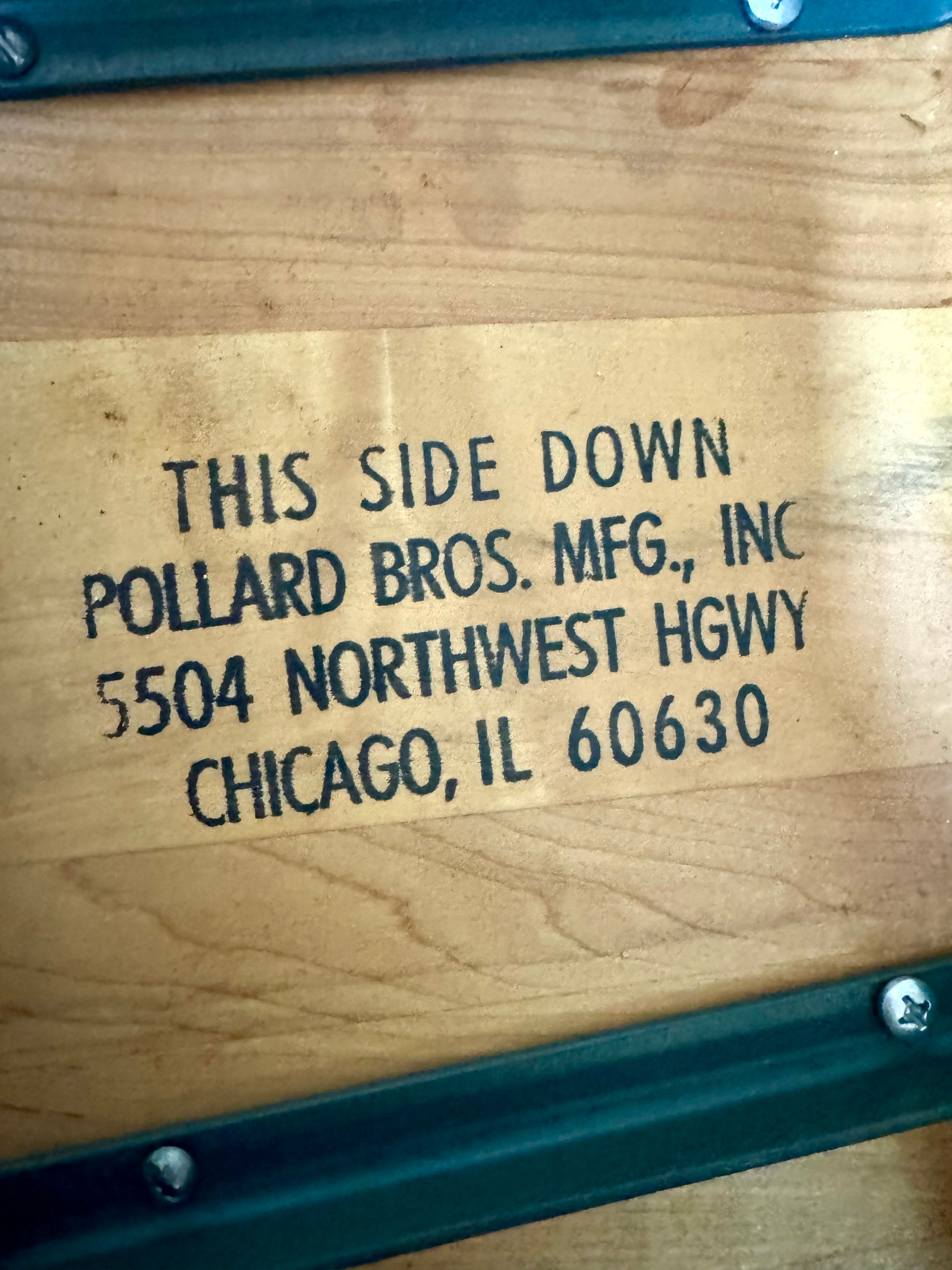 Industrial Pollard Brothers Metal Drafting Chair | Factory Fixed Height Metal Stool | Industrial Rustic Metal Chair | Round Wood Seat Stool
