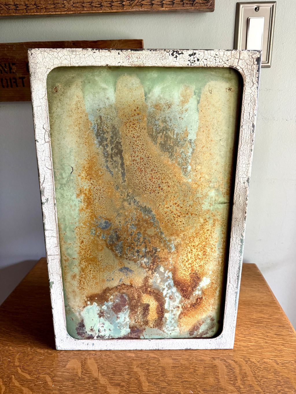 Vintage Distressed Metal Medicine Wall Cabinet ~ Small Rustic Wall Cabinet