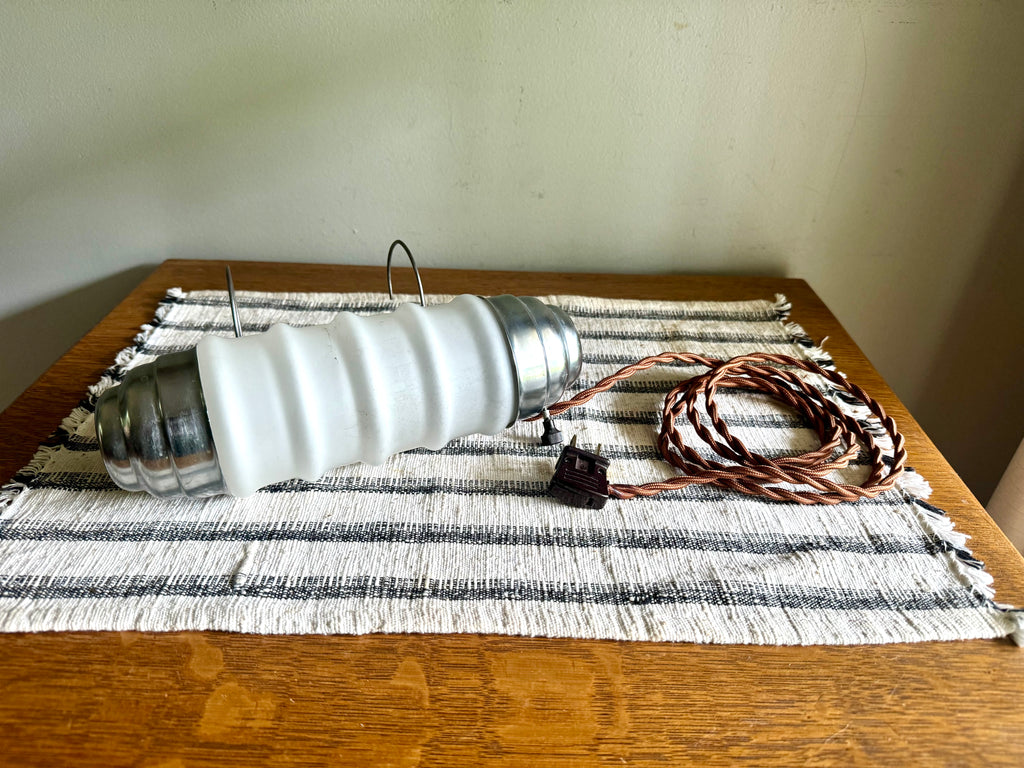 Art Deco Headboard Lamp | Aluminum and Glass Headboard Lamp | Art Deco Reading Lamp | In Bed Reading Lamp | Frosted Reading Lamp