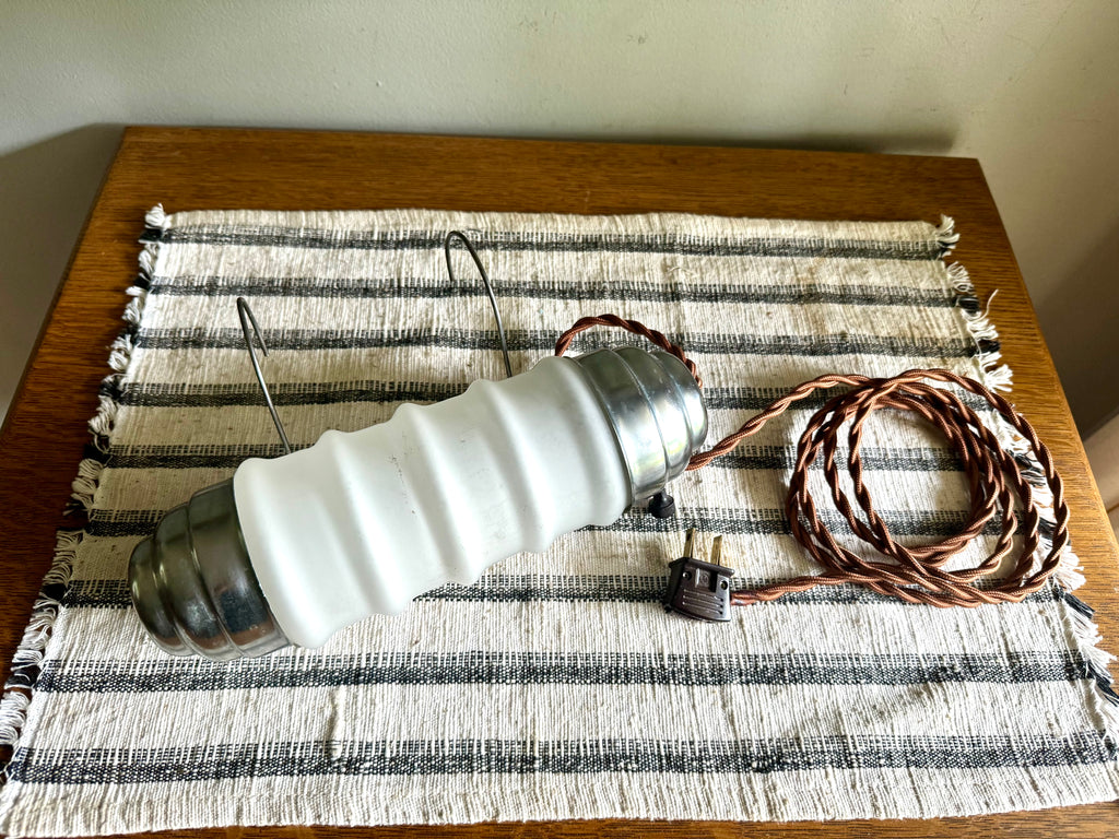 Art Deco Headboard Lamp | Aluminum and Glass Headboard Lamp | Art Deco Reading Lamp | In Bed Reading Lamp | Frosted Reading Lamp