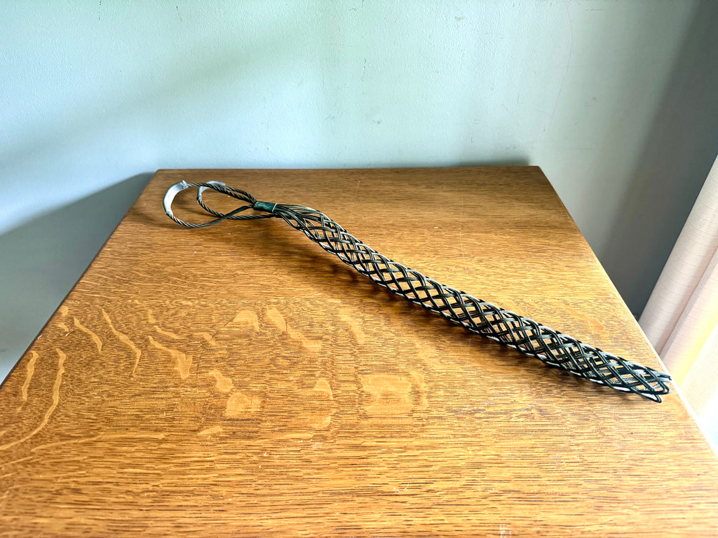 Antique Metal Kellems Pull Grip | Hubbell Kellems 1 1/4" Cable Grip | Pulling Grip | Mesh Pull Grip