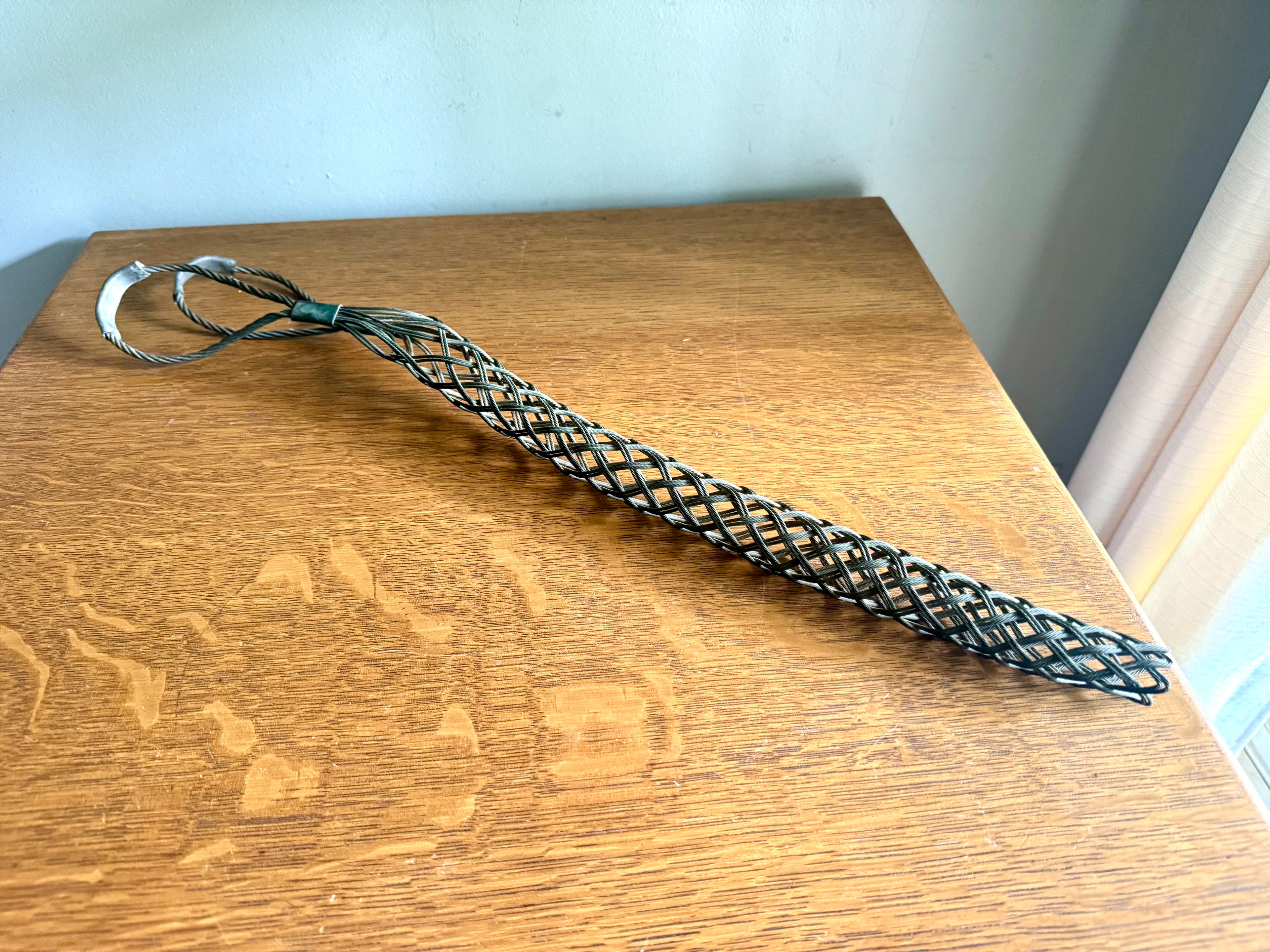 Antique Metal Kellems Pull Grip | Hubbell Kellems 1 1/4" Cable Grip | Pulling Grip | Mesh Pull Grip