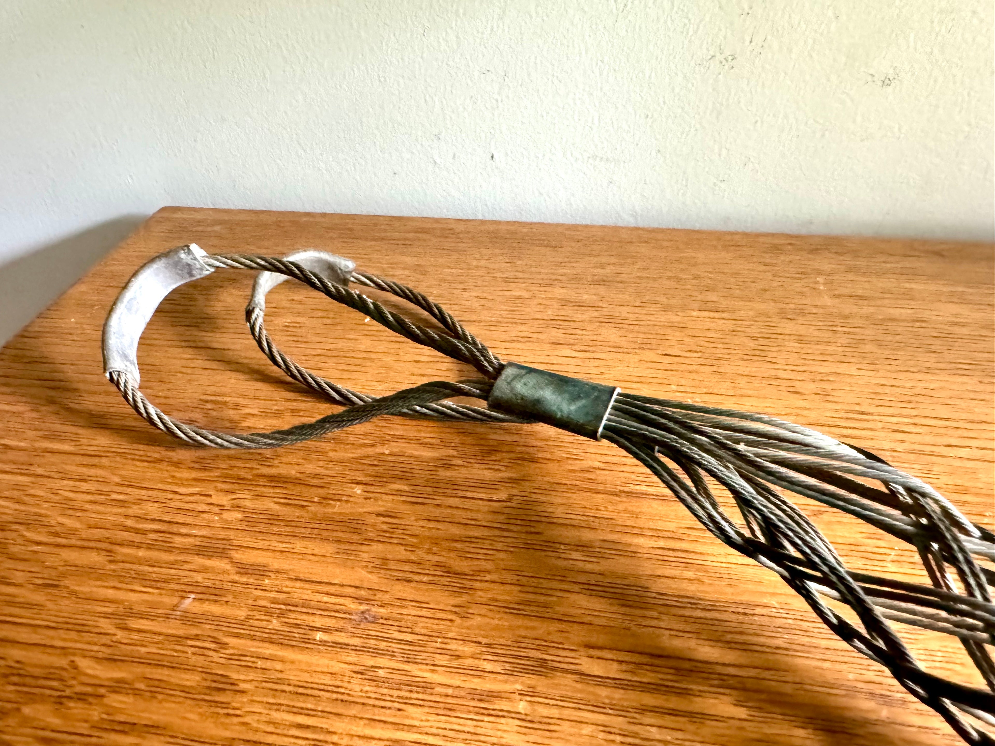 Antique Metal Kellems Pull Grip | Hubbell Kellems 1 1/4" Cable Grip | Pulling Grip | Mesh Pull Grip