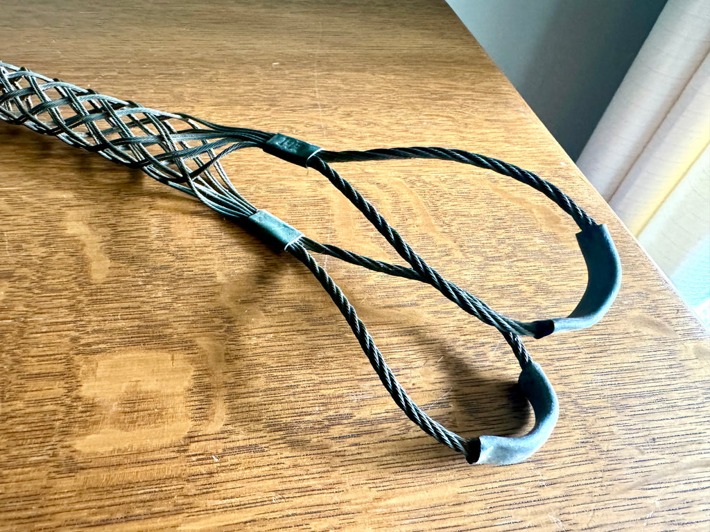 Antique Metal Kellems Pull Grip | Hubbell Kellems 1 1/4" Cable Grip | Pulling Grip | Mesh Pull Grip