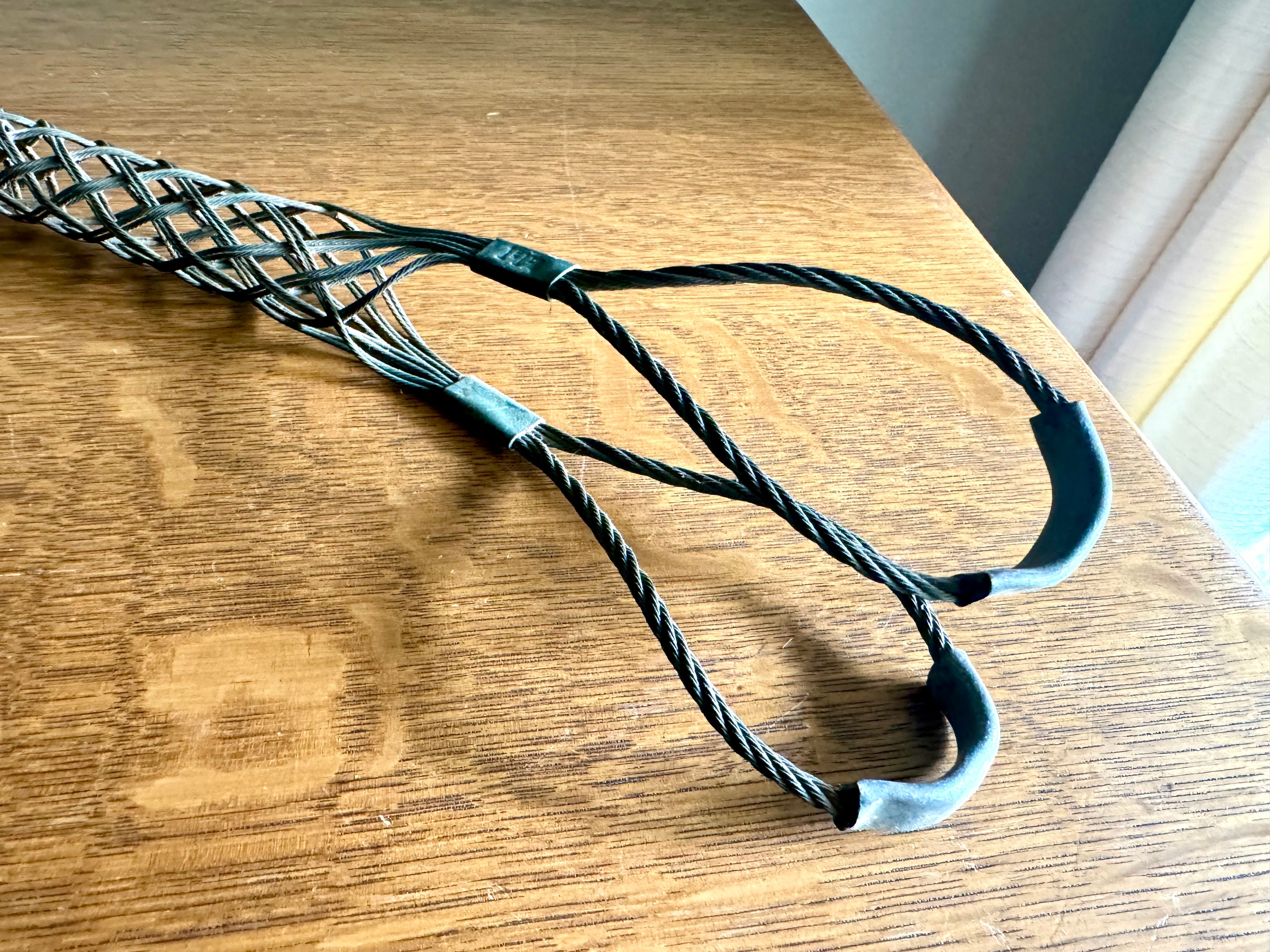 Antique Metal Kellems Pull Grip | Hubbell Kellems 1 1/4" Cable Grip | Pulling Grip | Mesh Pull Grip