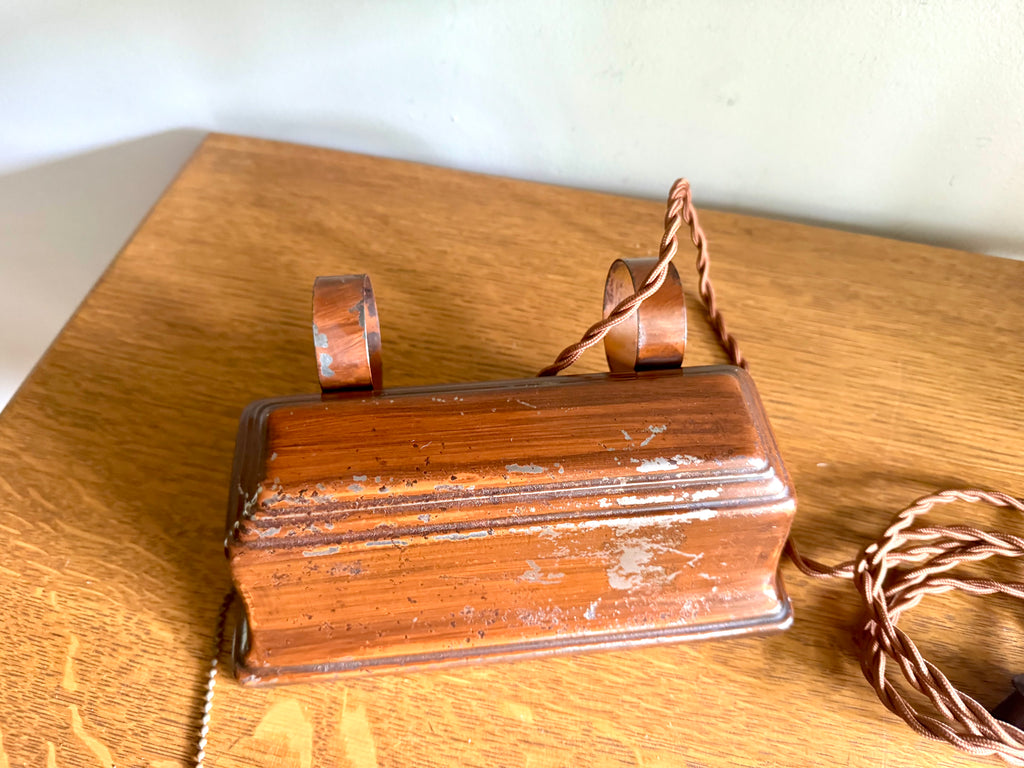 Mid Century Brown Distressed Headboard Lamp | Rustic Headboard Light| Bed Reading Lamp | Reading Lamp| Metal Bed Lamp | Metal Shade Bed Lamp