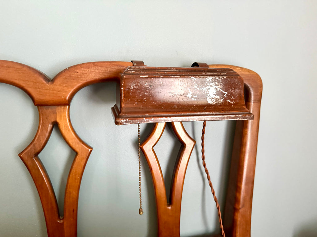 Mid Century Brown Distressed Headboard Lamp | Rustic Headboard Light| Bed Reading Lamp | Reading Lamp| Metal Bed Lamp | Metal Shade Bed Lamp