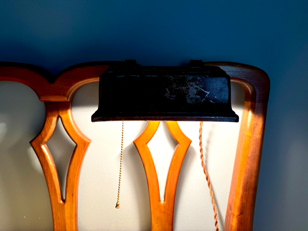 Mid Century Brown Distressed Headboard Lamp | Rustic Headboard Light| Bed Reading Lamp | Reading Lamp| Metal Bed Lamp | Metal Shade Bed Lamp