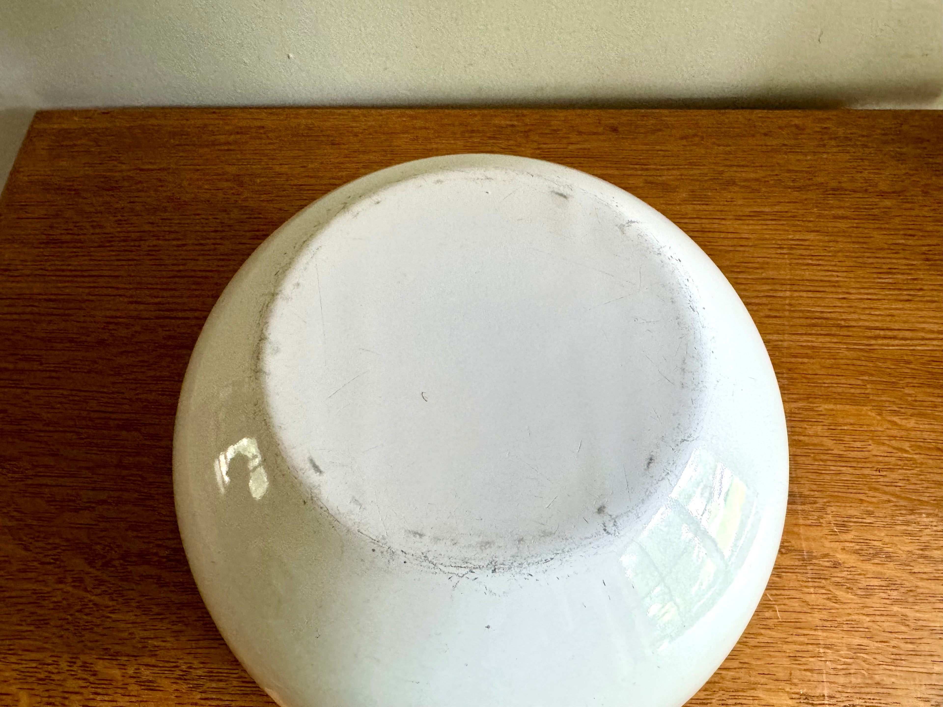 Vintage Finel Bowl | Kaj Franck Finel Enamel Bowl| Vintage Vegetable Enamel Bowl | Made In Finland| Final Arabia White Enamel Vegetable Bowl