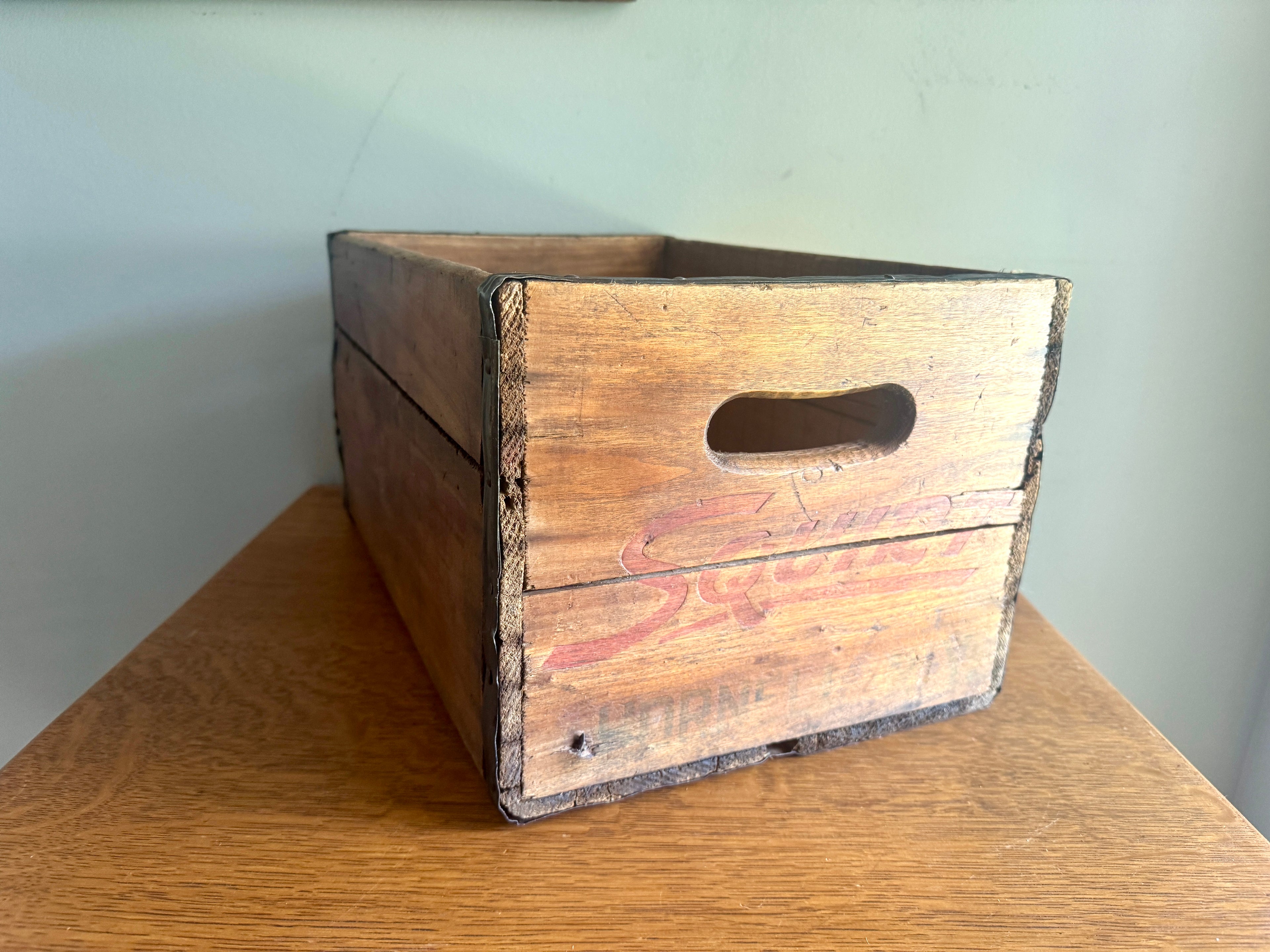 Vintage Wood "Drink Squirt" Bottle Crate ~ Hornell NY "Drink Squirt" Wood Crate