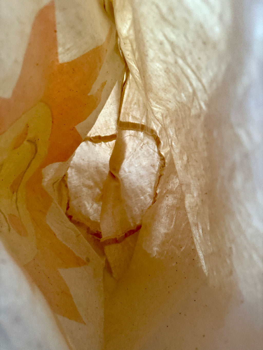 Vintage 1979 Kelloggs Canvas Sunshine Tote ~ 70's Canvas Drawstring Sunshine Tote with Wood Knob