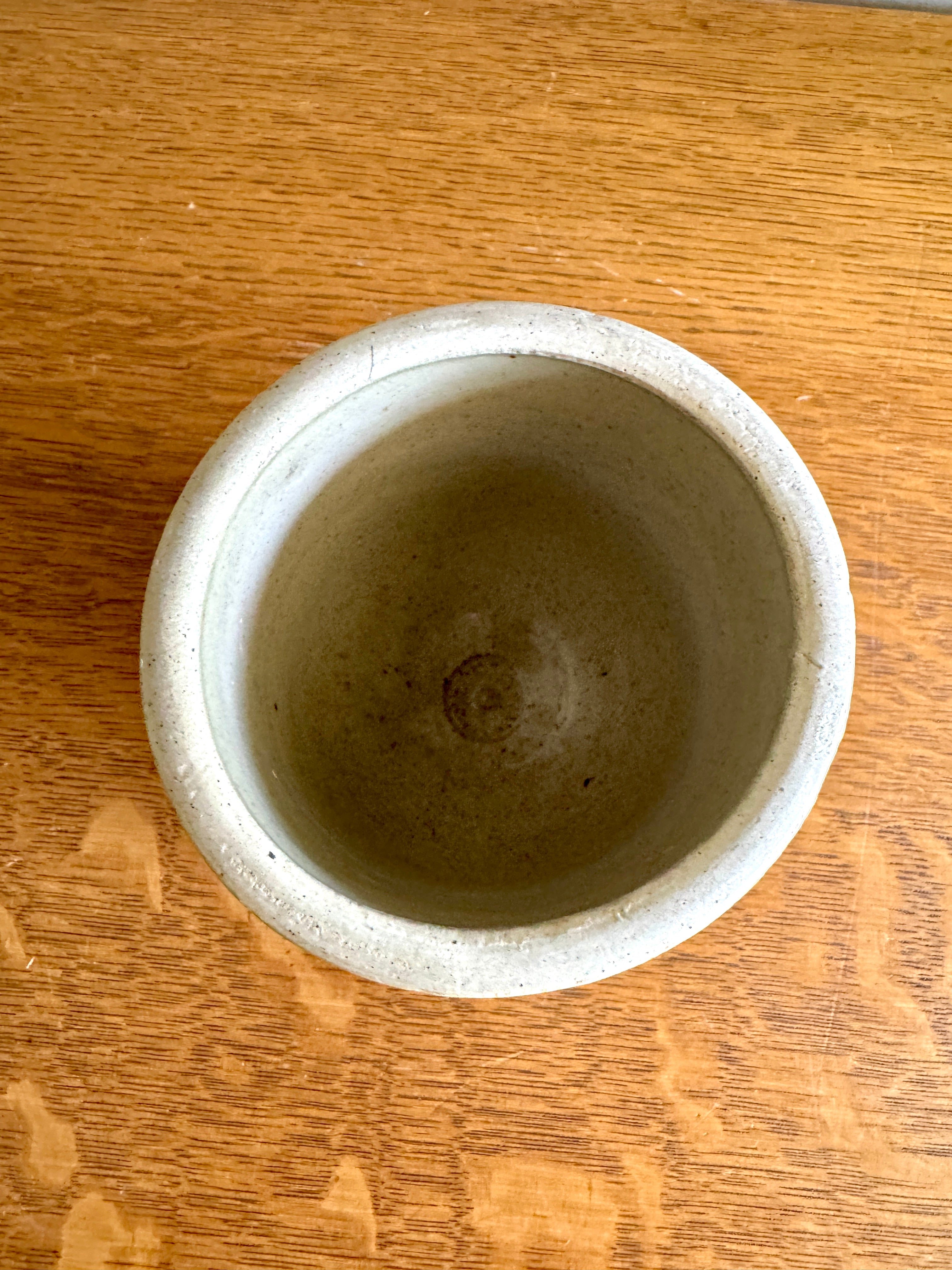 Antique Salt Glaze Crock ~ Small Stoneware Crock