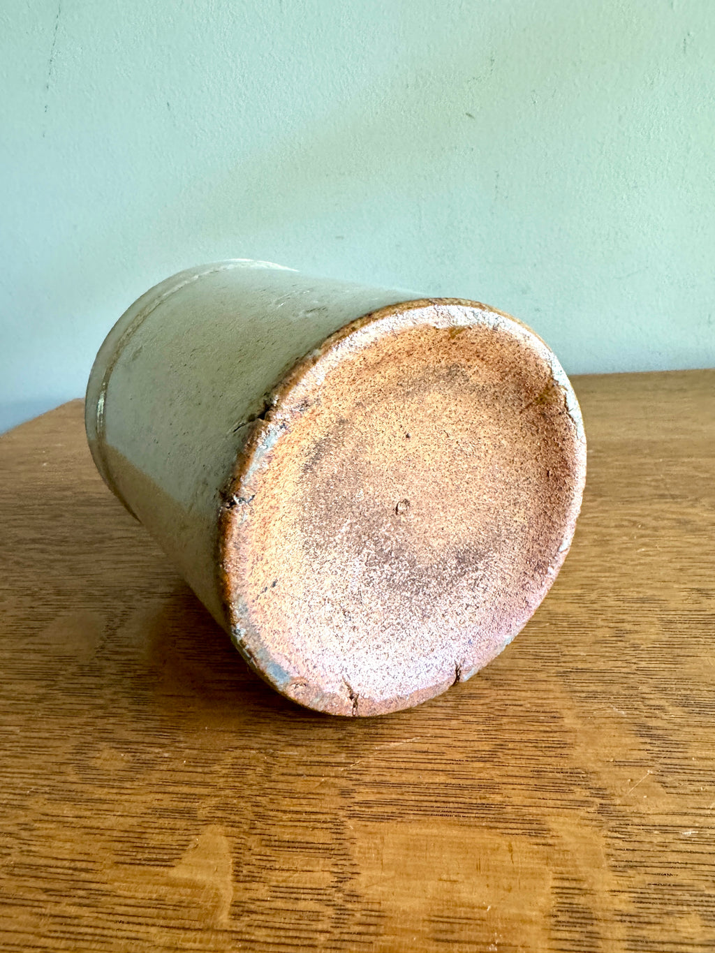 Antique Salt Glaze Crock ~ Small Stoneware Crock