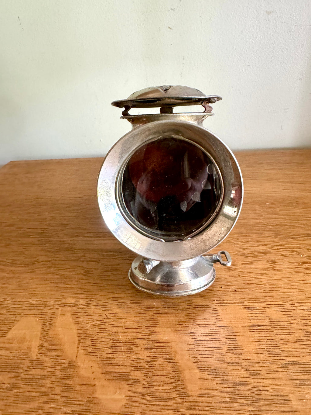 Antique Badger Brass Company Solar Bicycle Lantern | Silver Solar Carbide Bicycle/Motorcycle Lantern Minus Tank | Victorian Bike Lantern