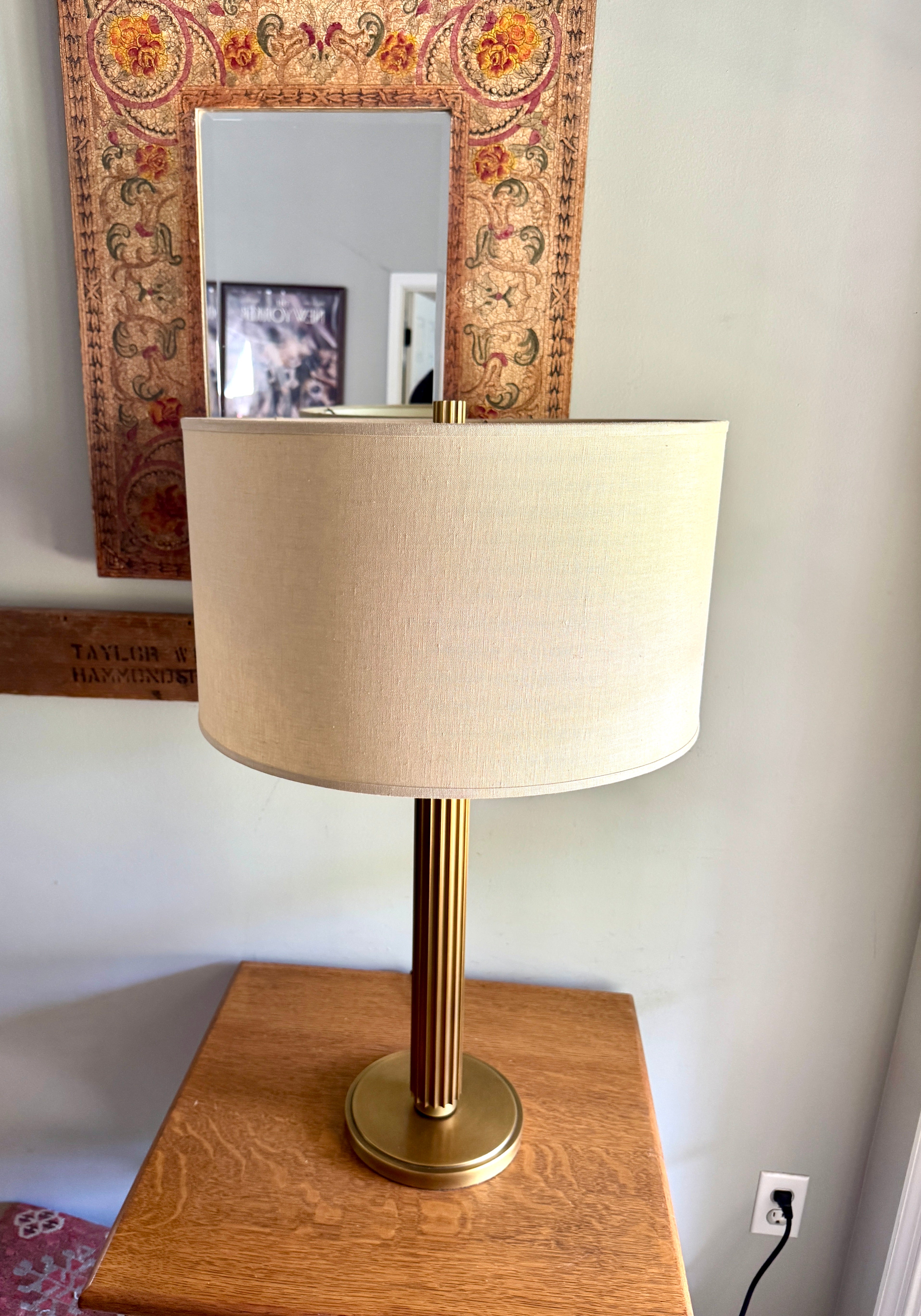 Restoration Hardware Davenport Table Lamp in Gold Tone ~ Shade Not Included