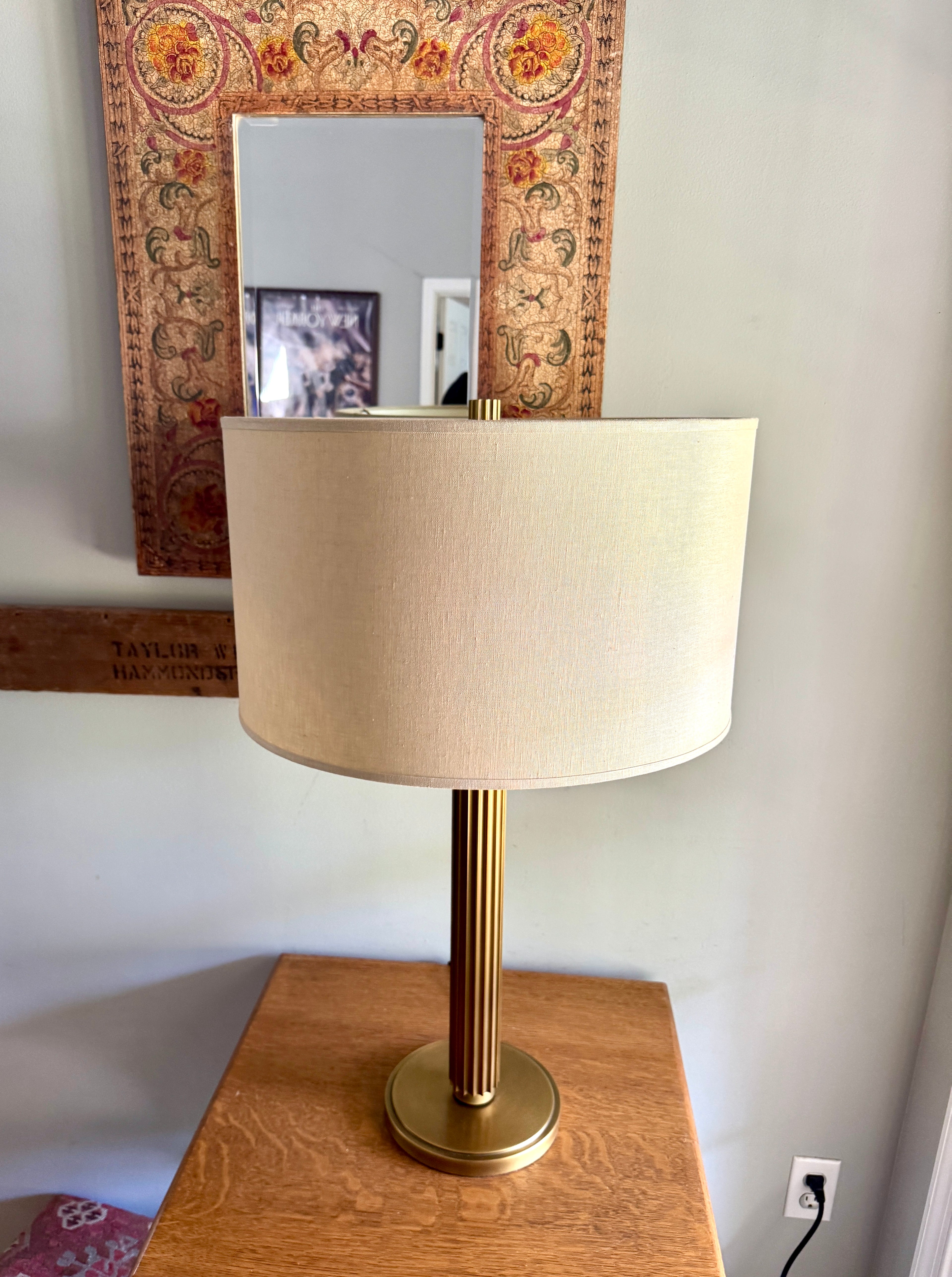 Restoration Hardware Davenport Table Lamp in Gold Tone ~ Shade Not Included