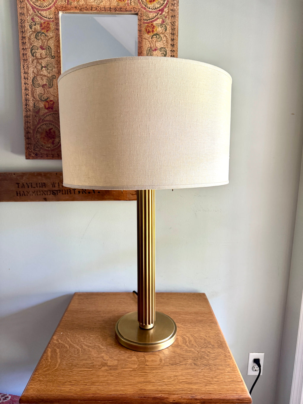 Restoration Hardware Davenport Table Lamp in Gold Tone ~ Shade Not Included