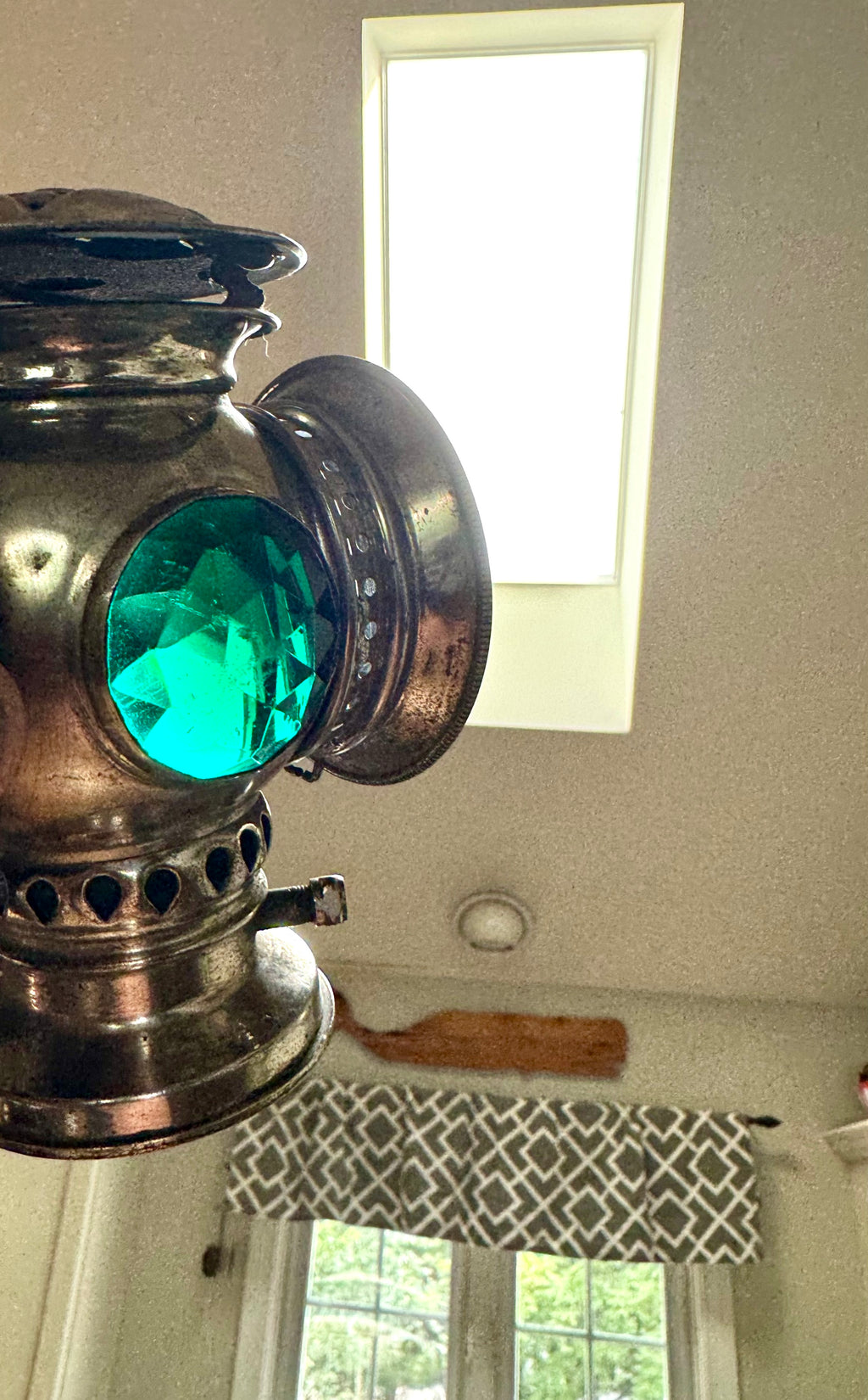 Antique Badger Brass Company Solar Bicycle Lantern | Silver Solar Carbide Bicycle/Motorcycle Lantern Minus Tank | Victorian Bike Lantern