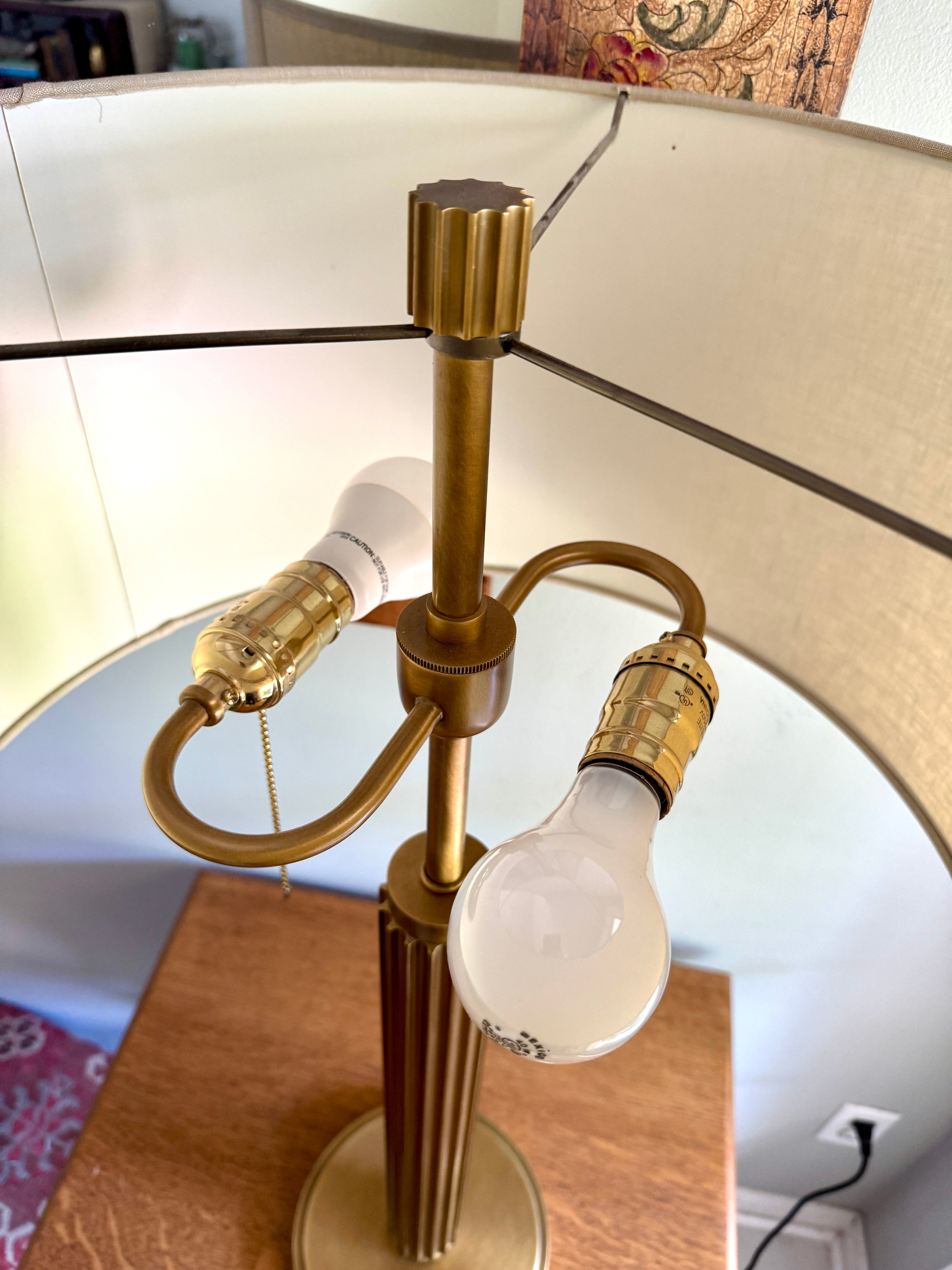 Restoration Hardware Davenport Table Lamp in Gold Tone ~ Shade Not Included