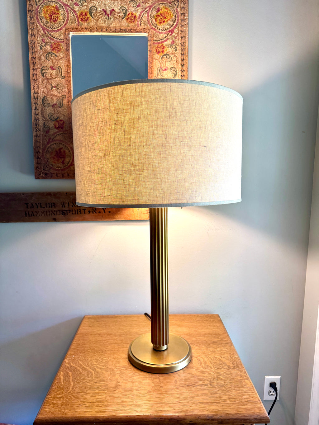 Restoration Hardware Davenport Table Lamp in Gold Tone ~ Shade Not Included
