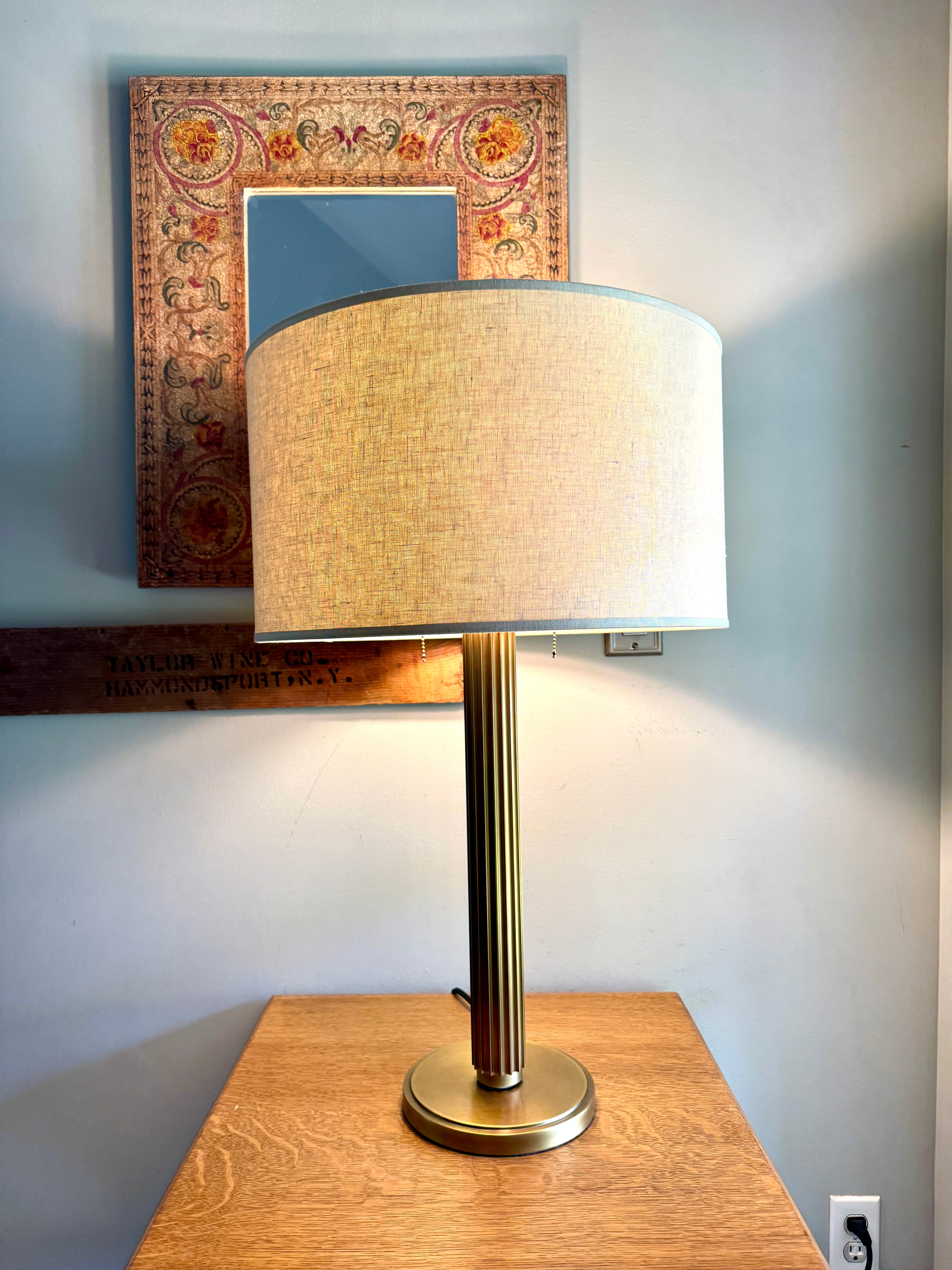 Restoration Hardware Davenport Table Lamp in Gold Tone ~ Shade Not Included