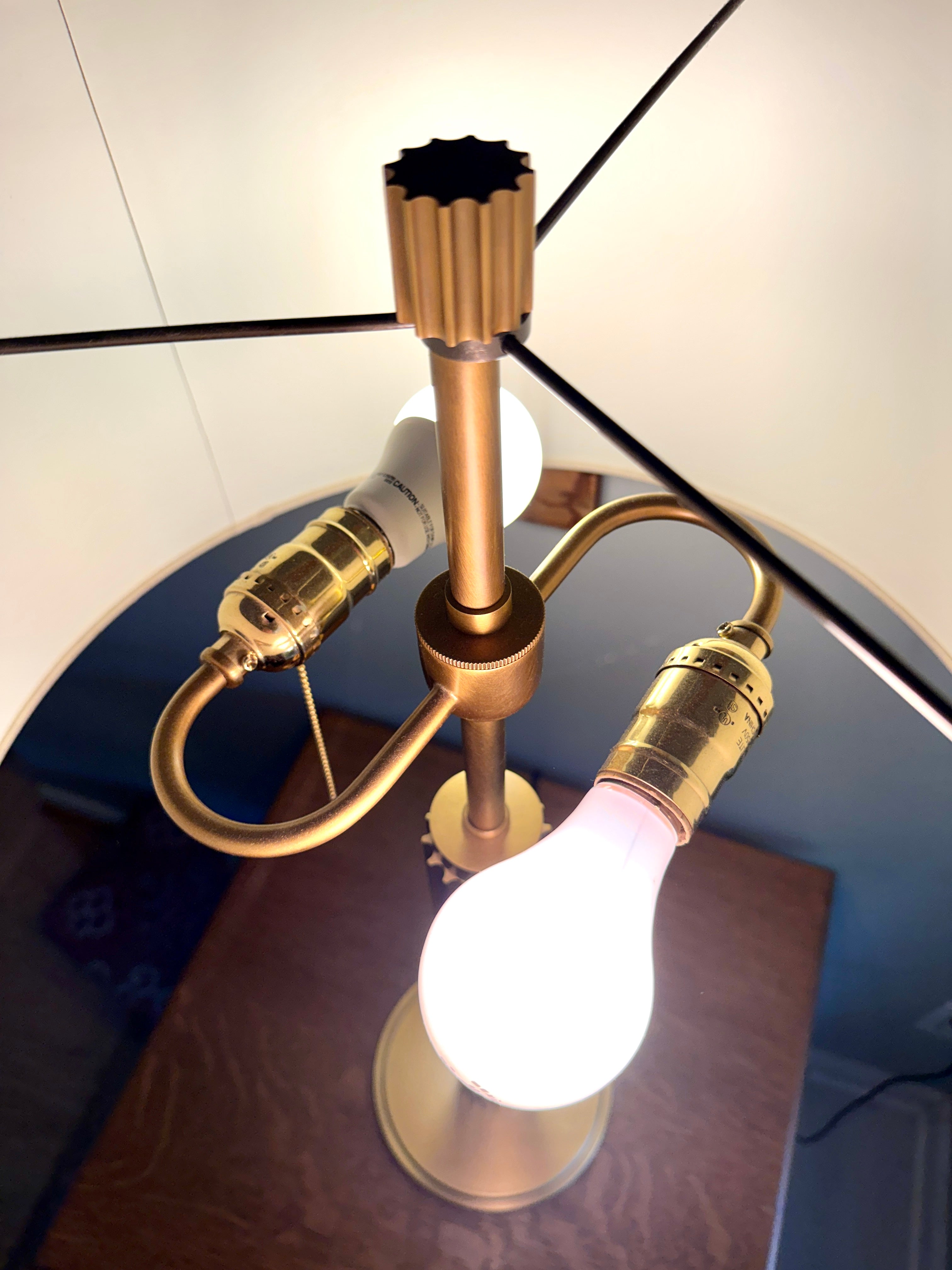 Restoration Hardware Davenport Table Lamp in Gold Tone ~ Shade Not Included