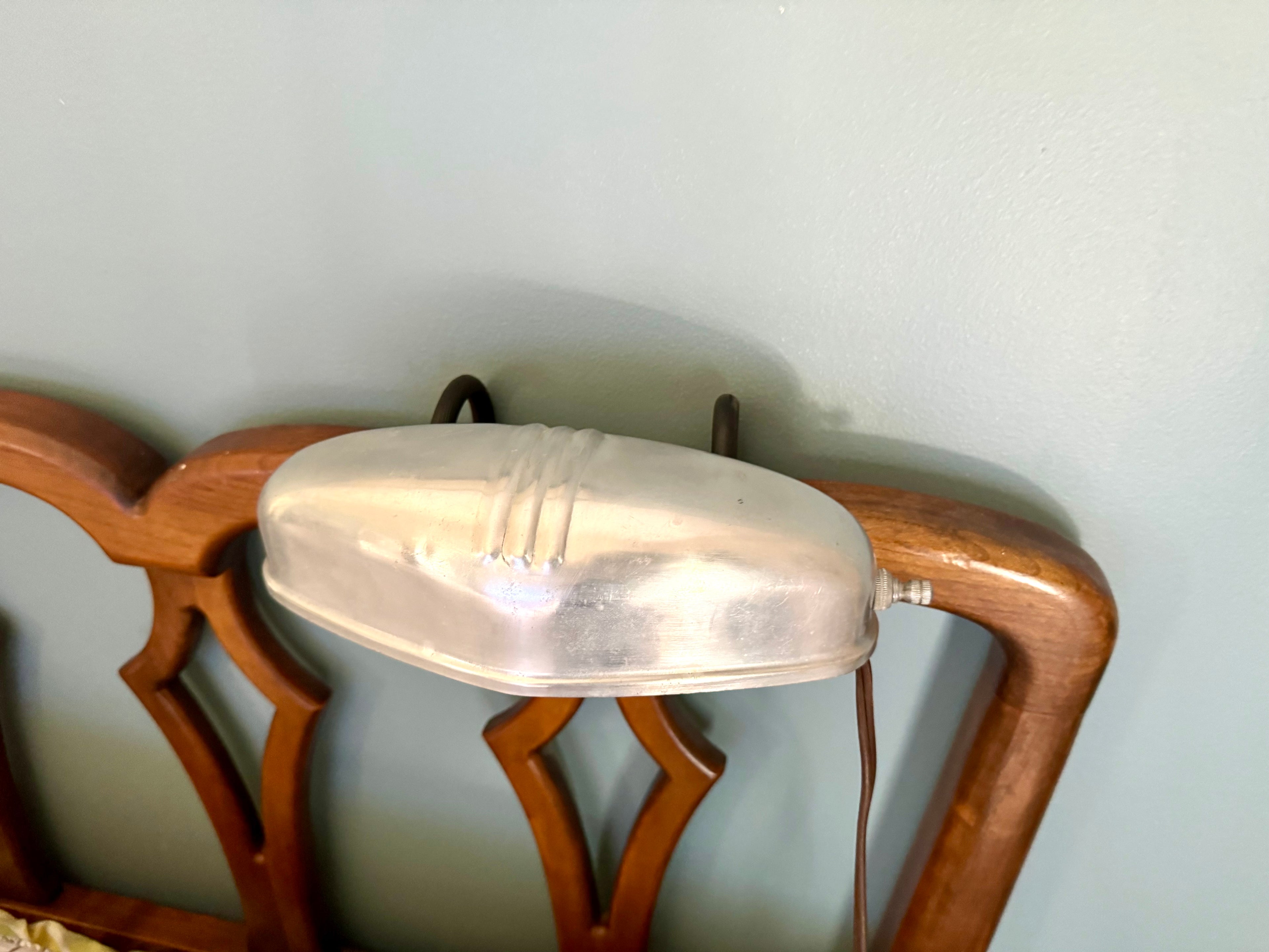 Art Deco Headboard Lamp | Aluminum Headboard Lamp | Art Deco Reading Lamp | In bed Reading Lamp | Art Deco Aluminum Reading Lamp