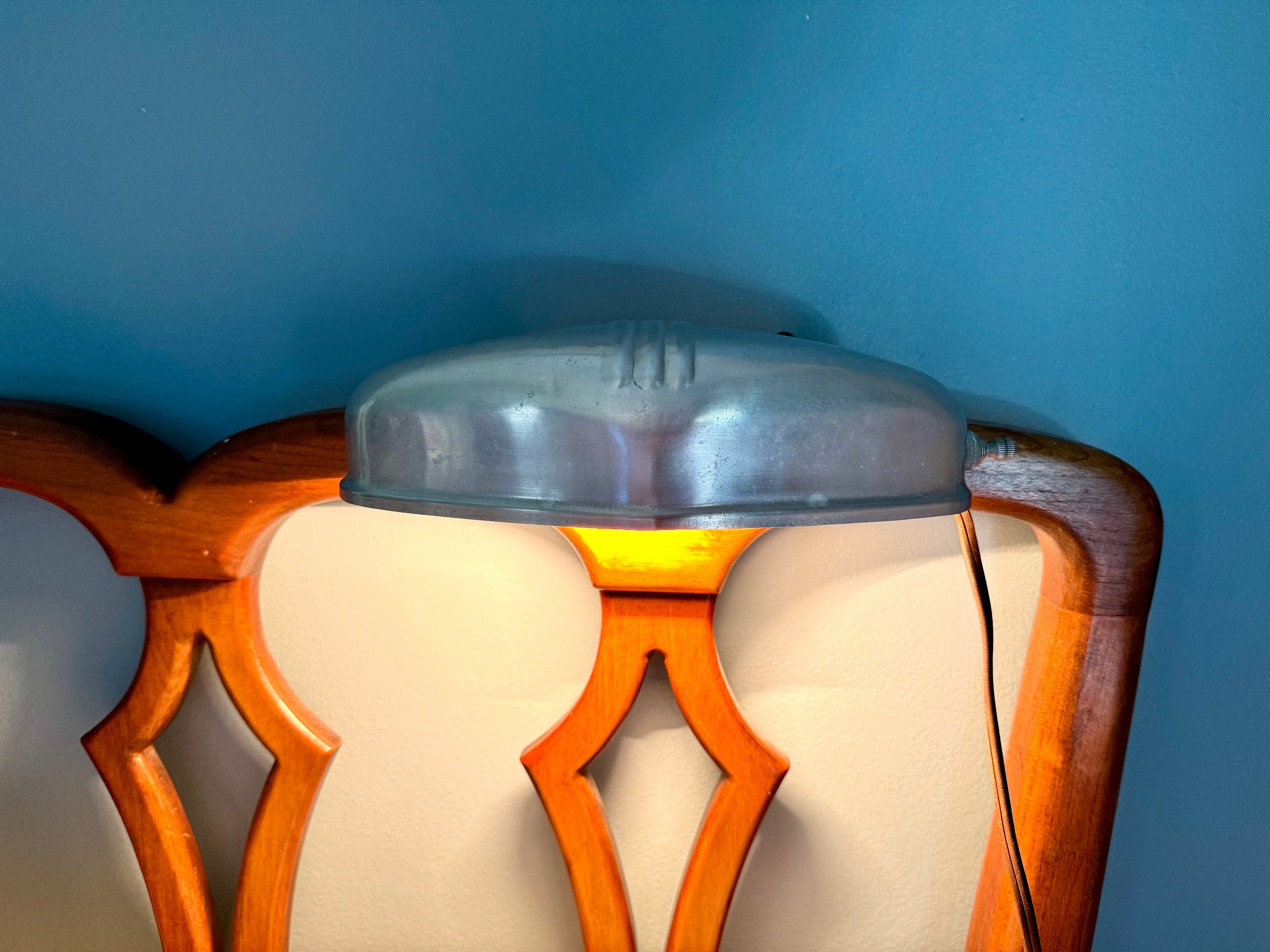 Art Deco Headboard Lamp | Aluminum Headboard Lamp | Art Deco Reading Lamp | In bed Reading Lamp | Art Deco Aluminum Reading Lamp