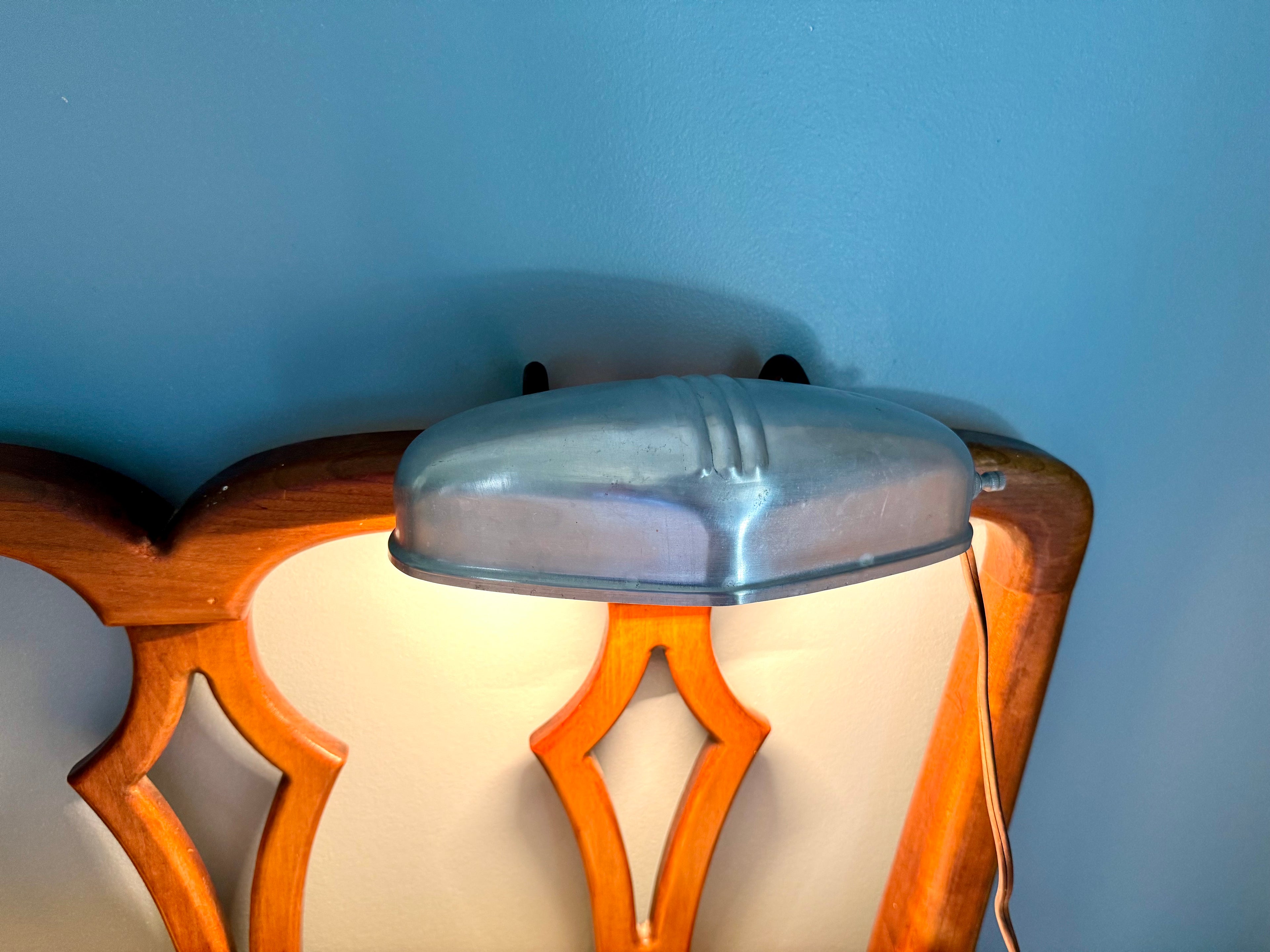 Art Deco Headboard Lamp | Aluminum Headboard Lamp | Art Deco Reading Lamp | In bed Reading Lamp | Art Deco Aluminum Reading Lamp