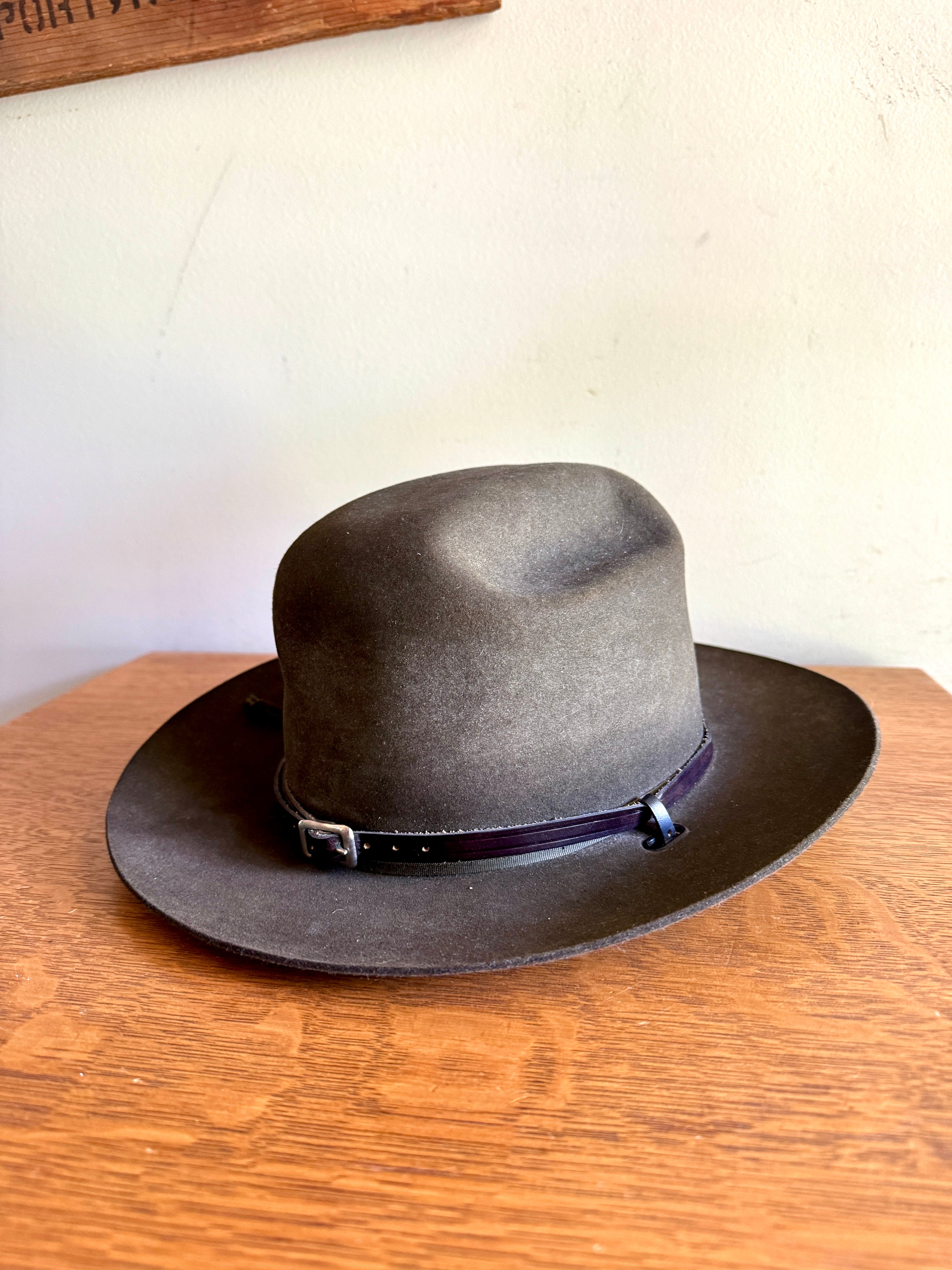 Resistol "Self-Conforming" Western Hat ~ Brown Union Made Felt Resistol Hat With Strap