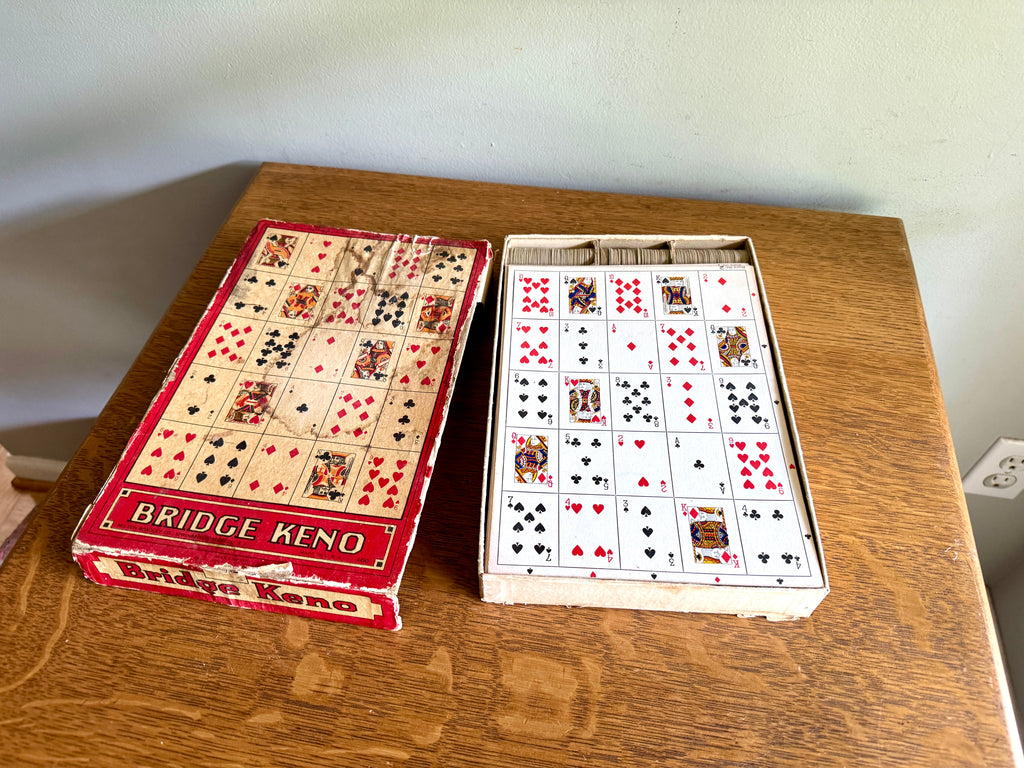 1930's Bridge Keno Game ~ Klauber Novelty Co. Bridge Keno Game ~ Milton Bradley Bridge Keno Game