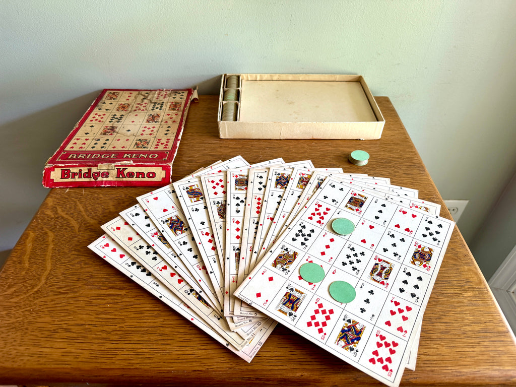 1930's Bridge Keno Game ~ Klauber Novelty Co. Bridge Keno Game ~ Milton Bradley Bridge Keno Game