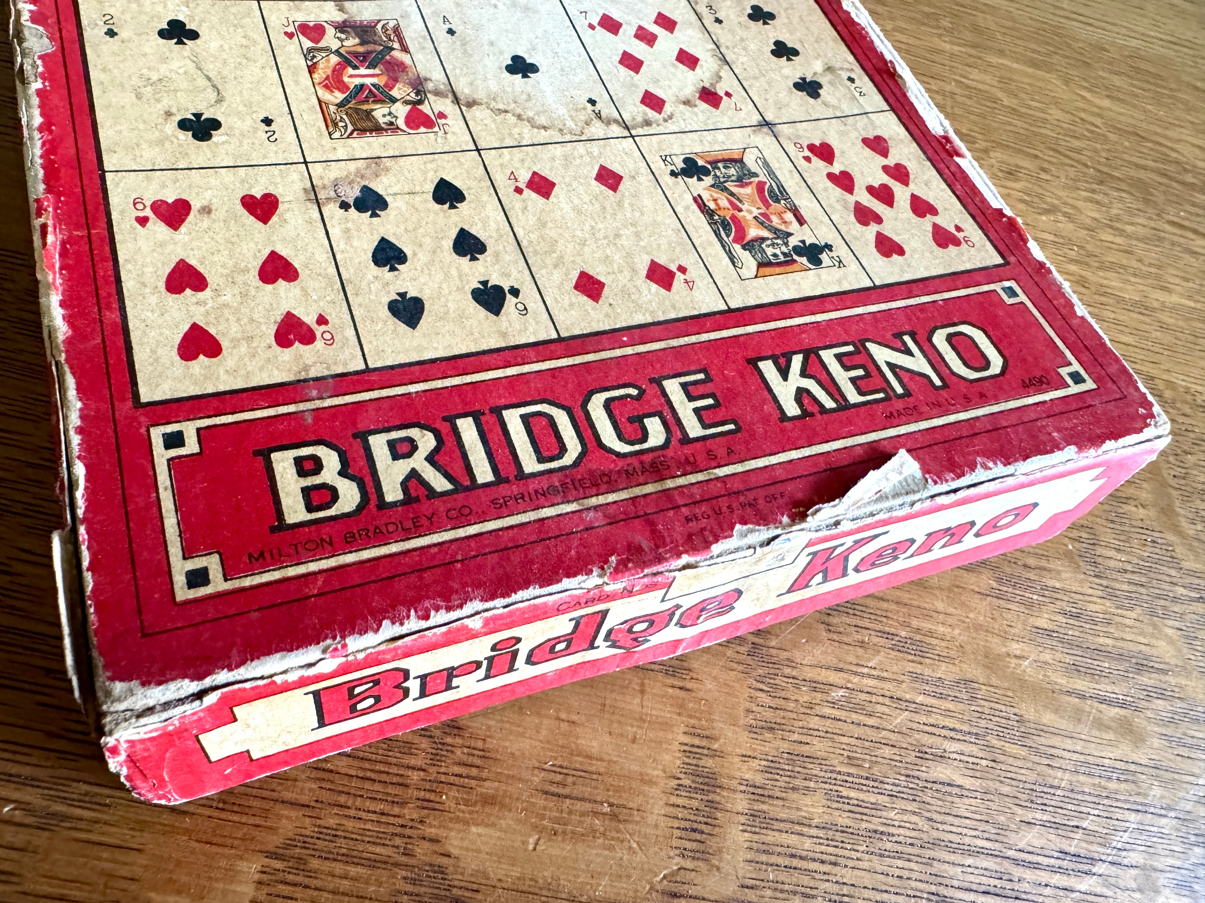 1930's Bridge Keno Game ~ Klauber Novelty Co. Bridge Keno Game ~ Milton Bradley Bridge Keno Game