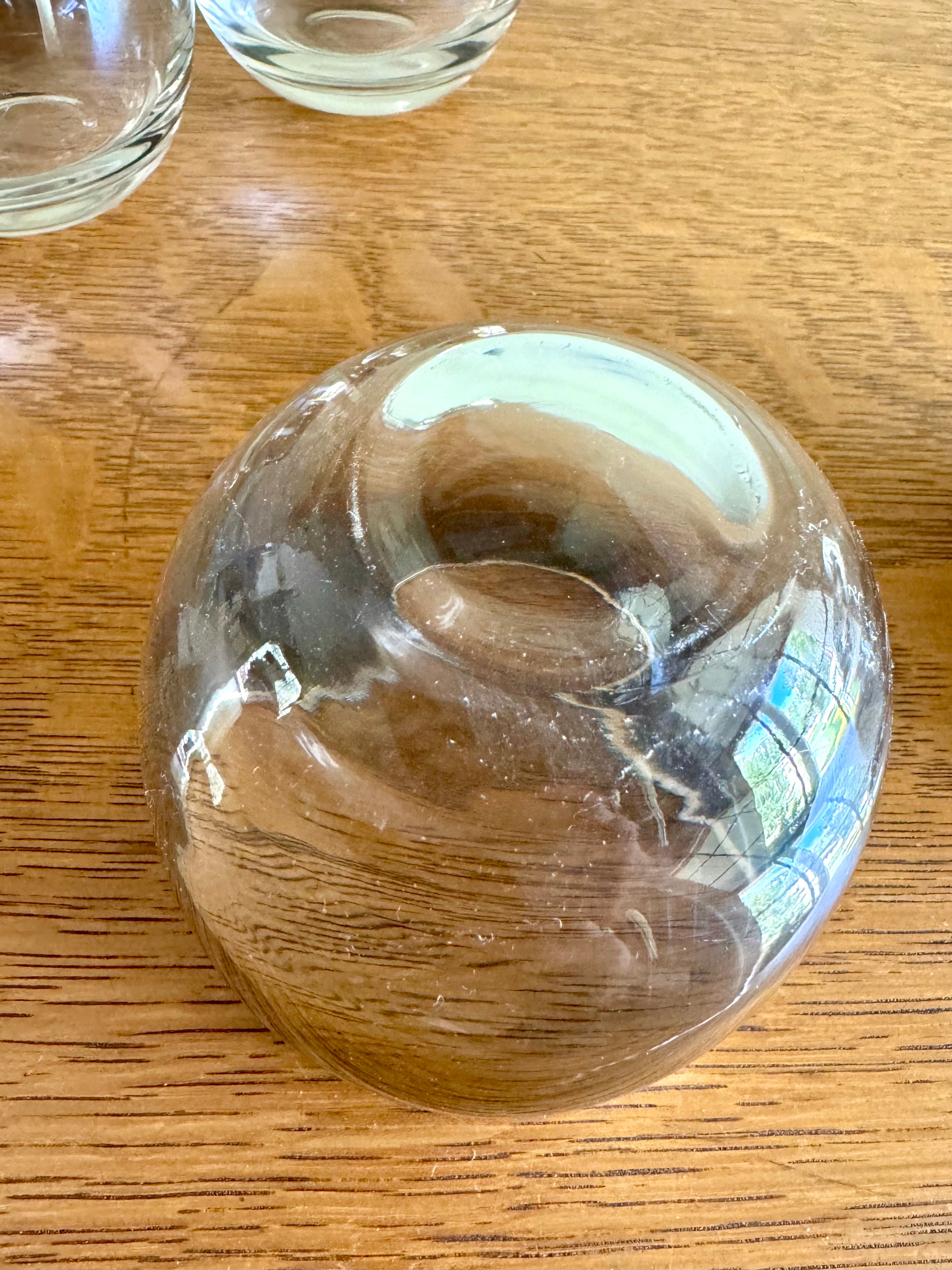 Set of 4 Mid Century Modern Dorothy Thorpe Style Roly Poly Glasses | Silver Fade Rimmed Glasses | Queens Lusterware Mercury Fade Roly Polys