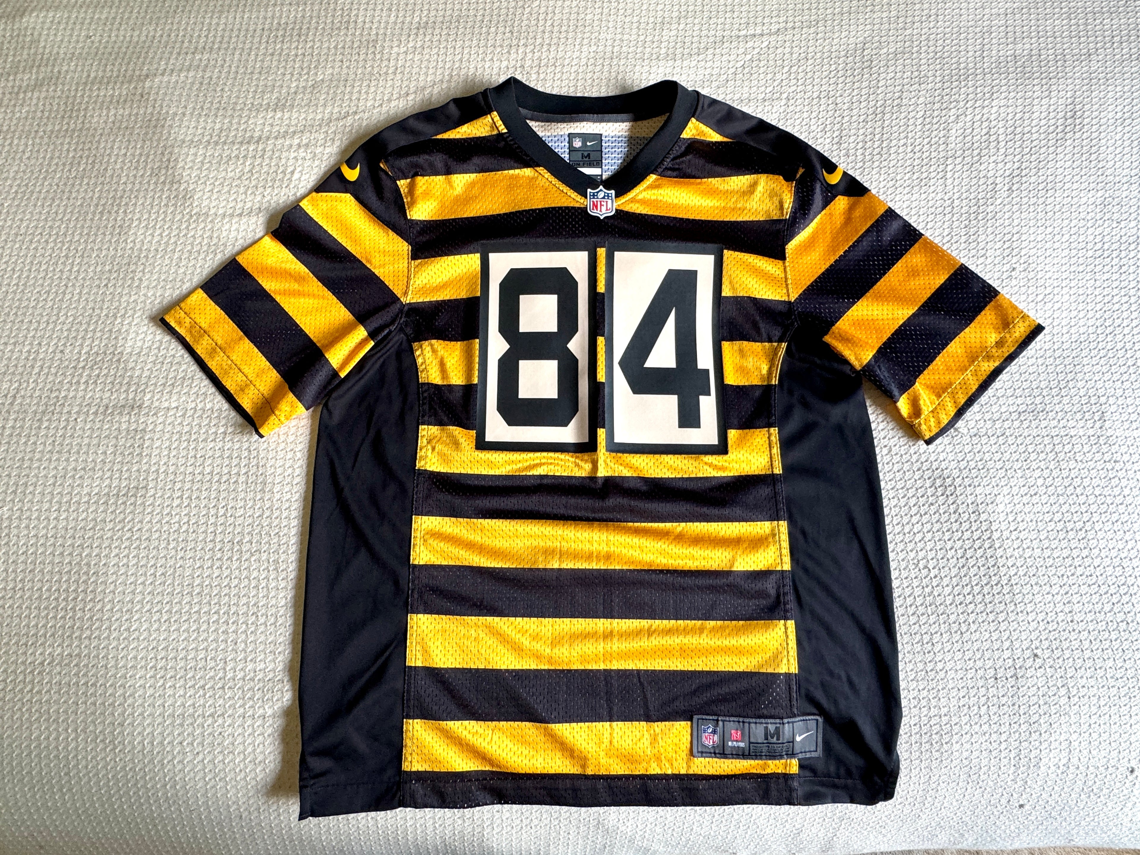 Nike Pittsburgh Steelers Antonio Brown Bumblebee Throwback Jersey #84 Size M