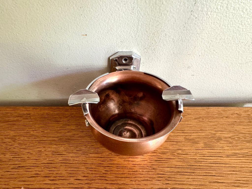 Vintage Wall Mounted Copper Stinky Ashtray ~ Unique Wall Mounted Ashtray