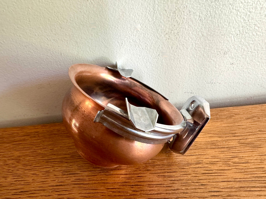 Vintage Wall Mounted Copper Stinky Ashtray ~ Unique Wall Mounted Ashtray