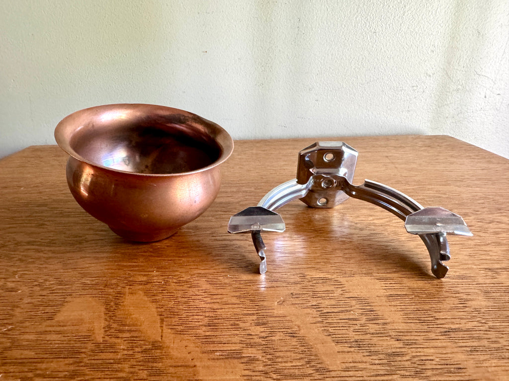 Vintage Wall Mounted Copper Stinky Ashtray ~ Unique Wall Mounted Ashtray