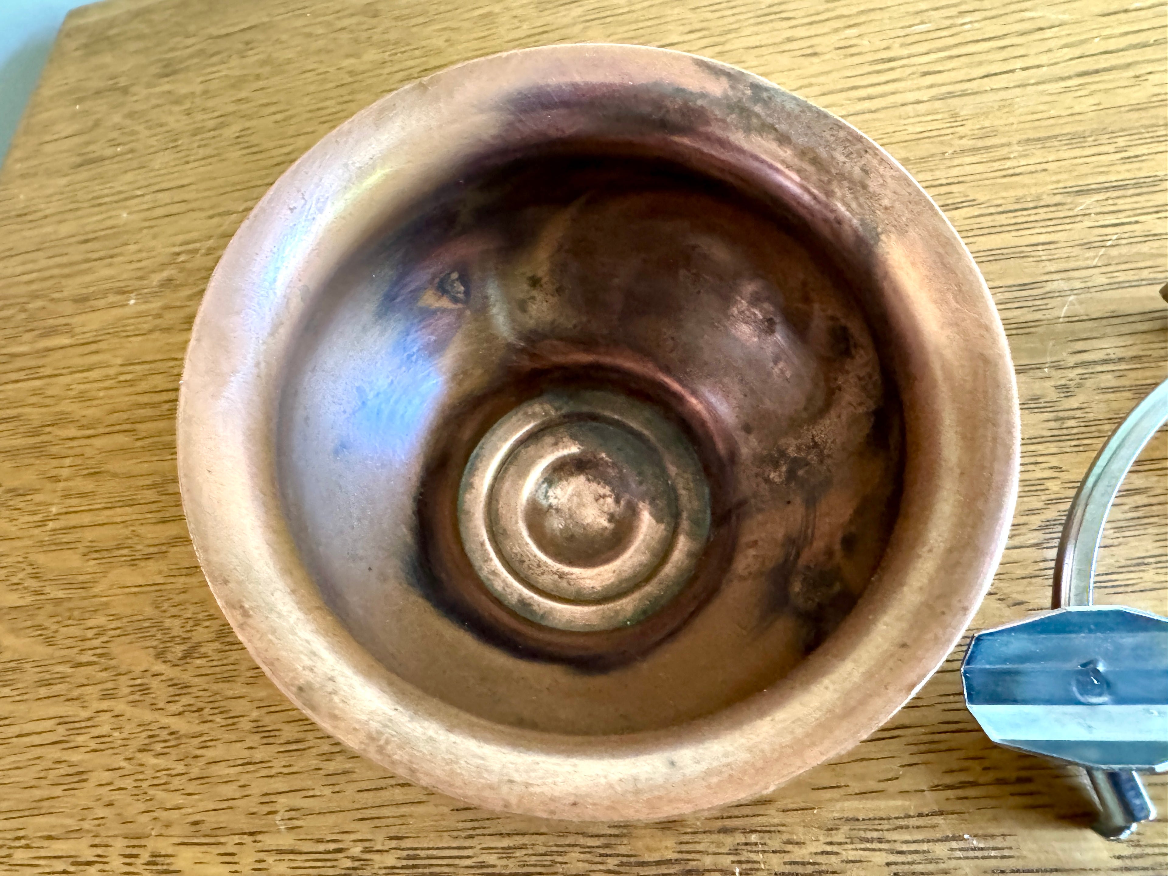 Vintage Wall Mounted Copper Stinky Ashtray ~ Unique Wall Mounted Ashtray