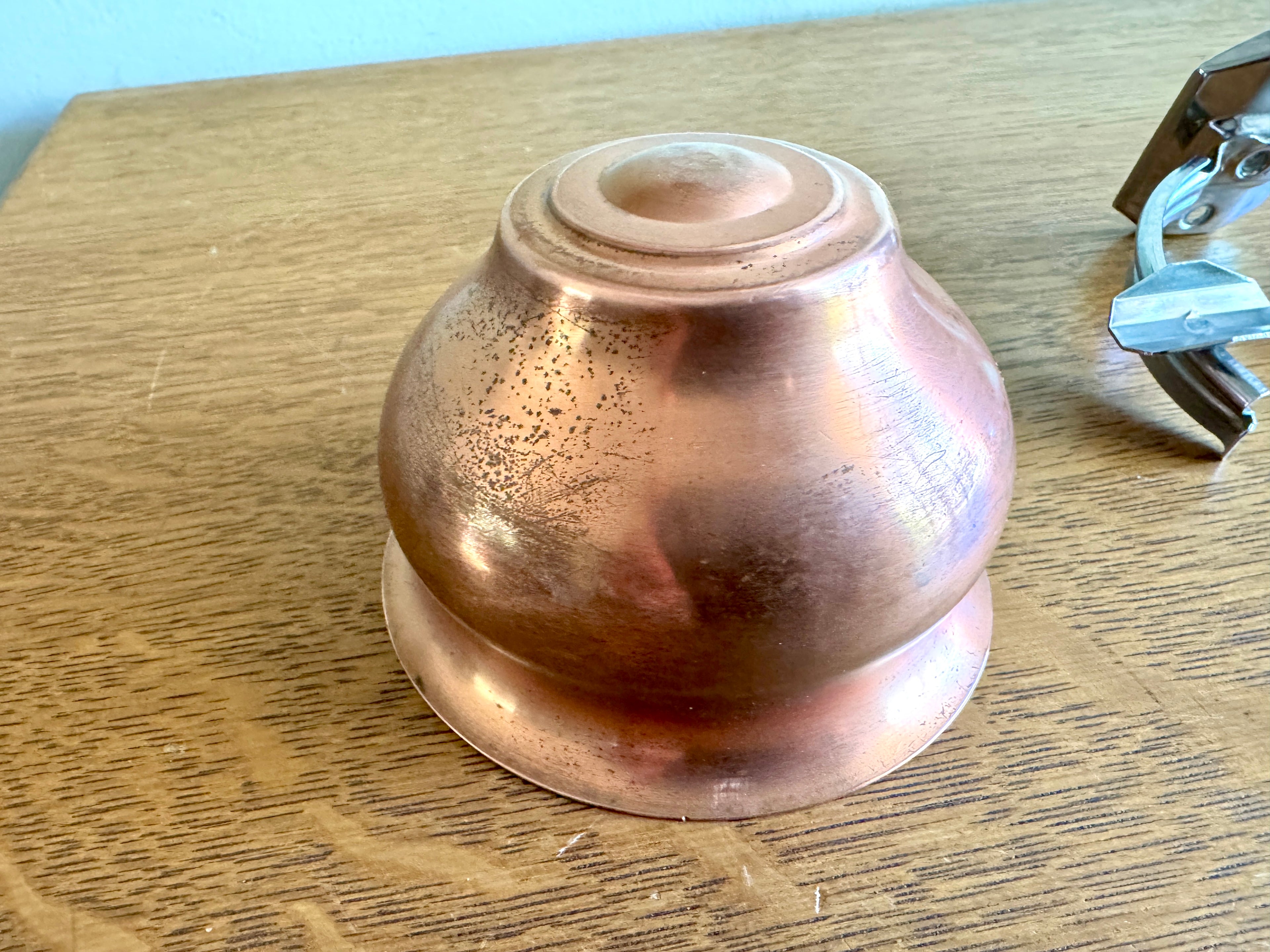 Vintage Wall Mounted Copper Stinky Ashtray ~ Unique Wall Mounted Ashtray