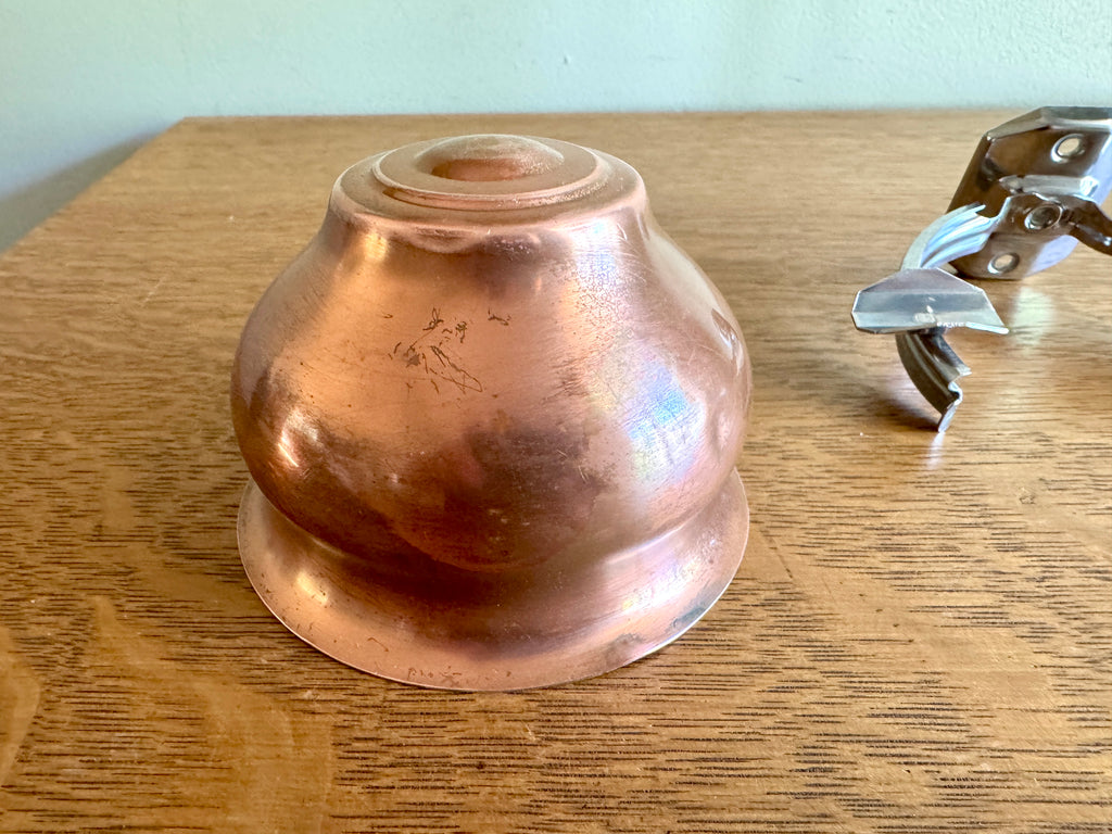 Vintage Wall Mounted Copper Stinky Ashtray ~ Unique Wall Mounted Ashtray