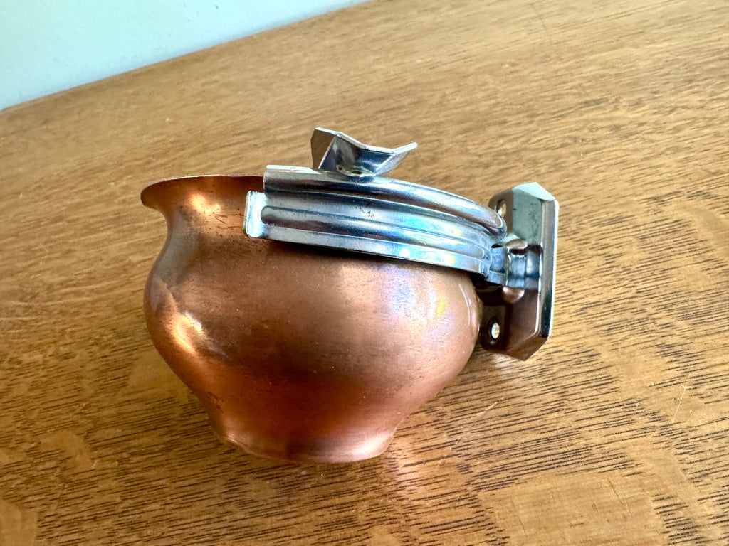 Vintage Wall Mounted Copper Stinky Ashtray ~ Unique Wall Mounted Ashtray
