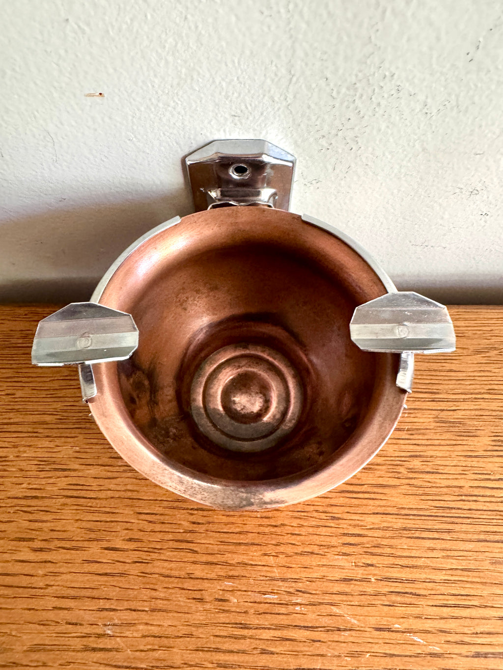 Vintage Wall Mounted Copper Stinky Ashtray ~ Unique Wall Mounted Ashtray