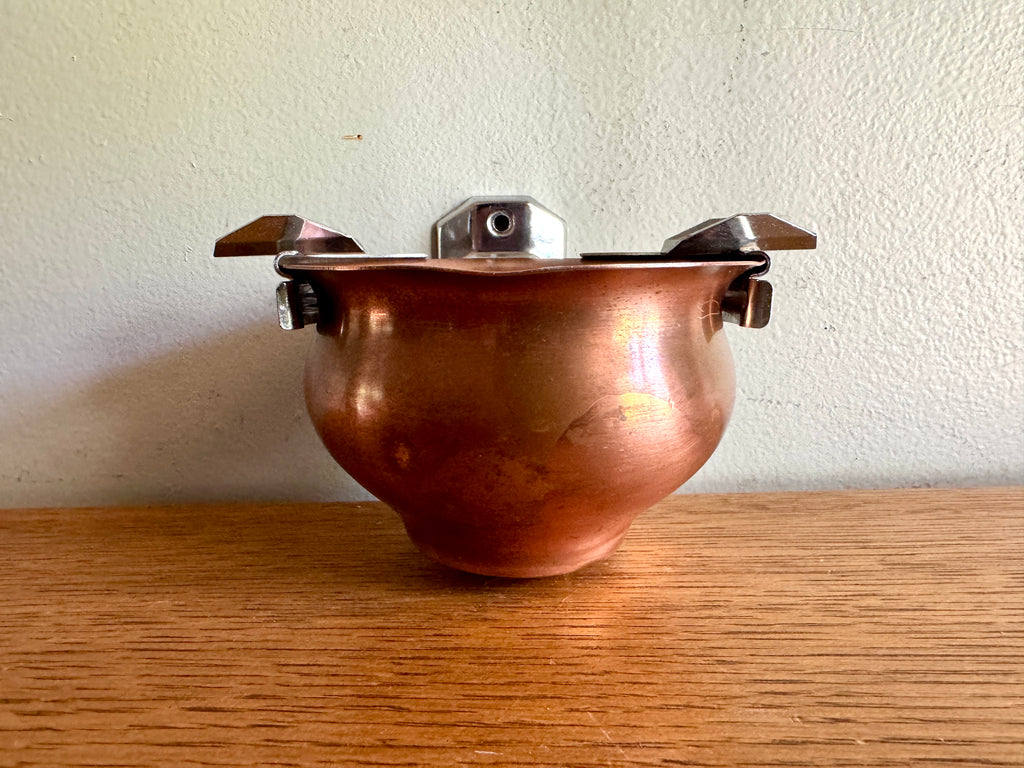 Vintage Wall Mounted Copper Stinky Ashtray ~ Unique Wall Mounted Ashtray