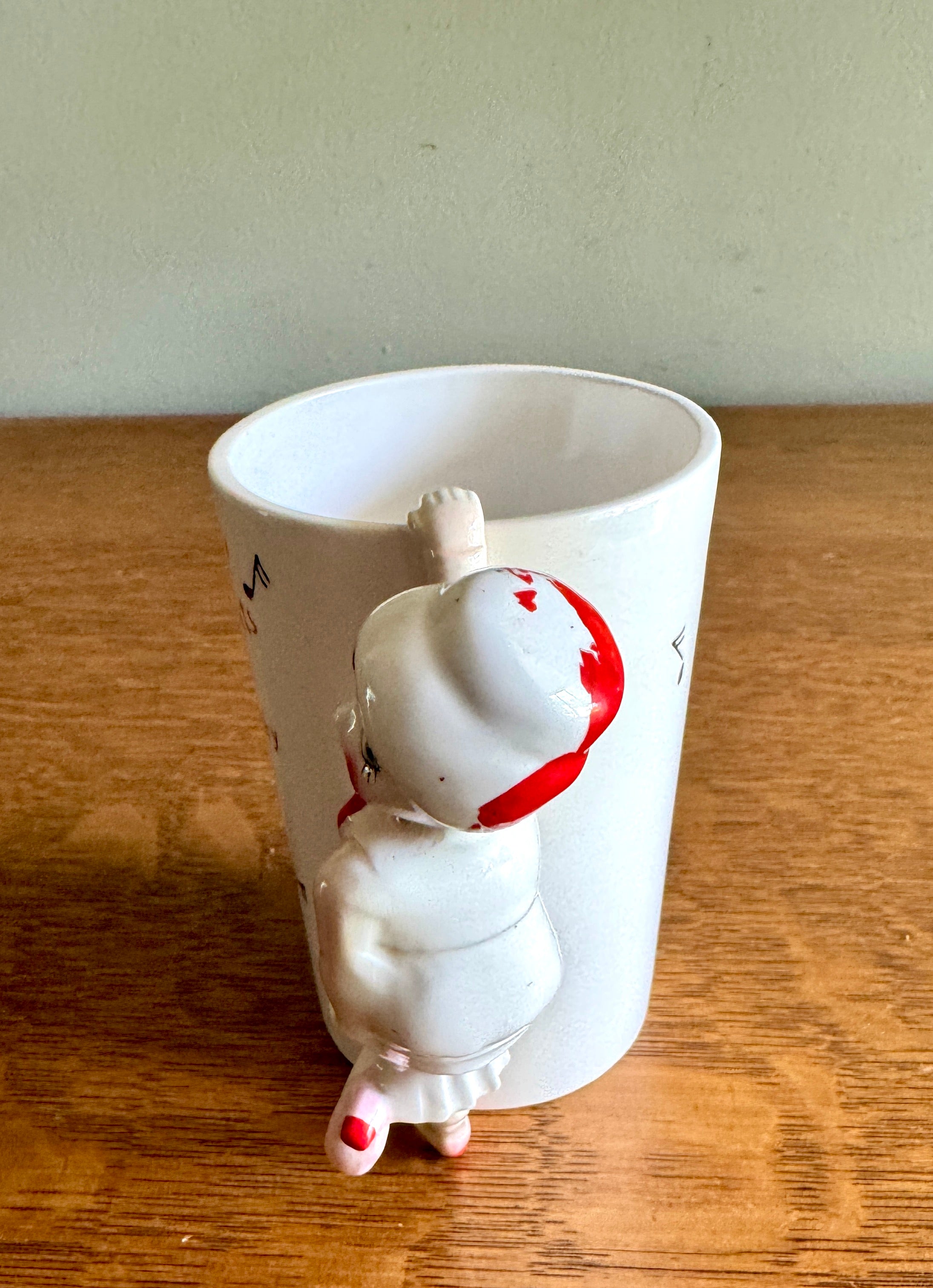 Ceramic Roaring 20's Theme Mug ~ 3D Flapper Dancing Girl Cup ~ Japan Novelty Cup ~ Roaring 20s Bar Decor